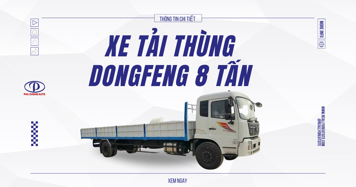 xe tải thùng dongfeng 8 tấn