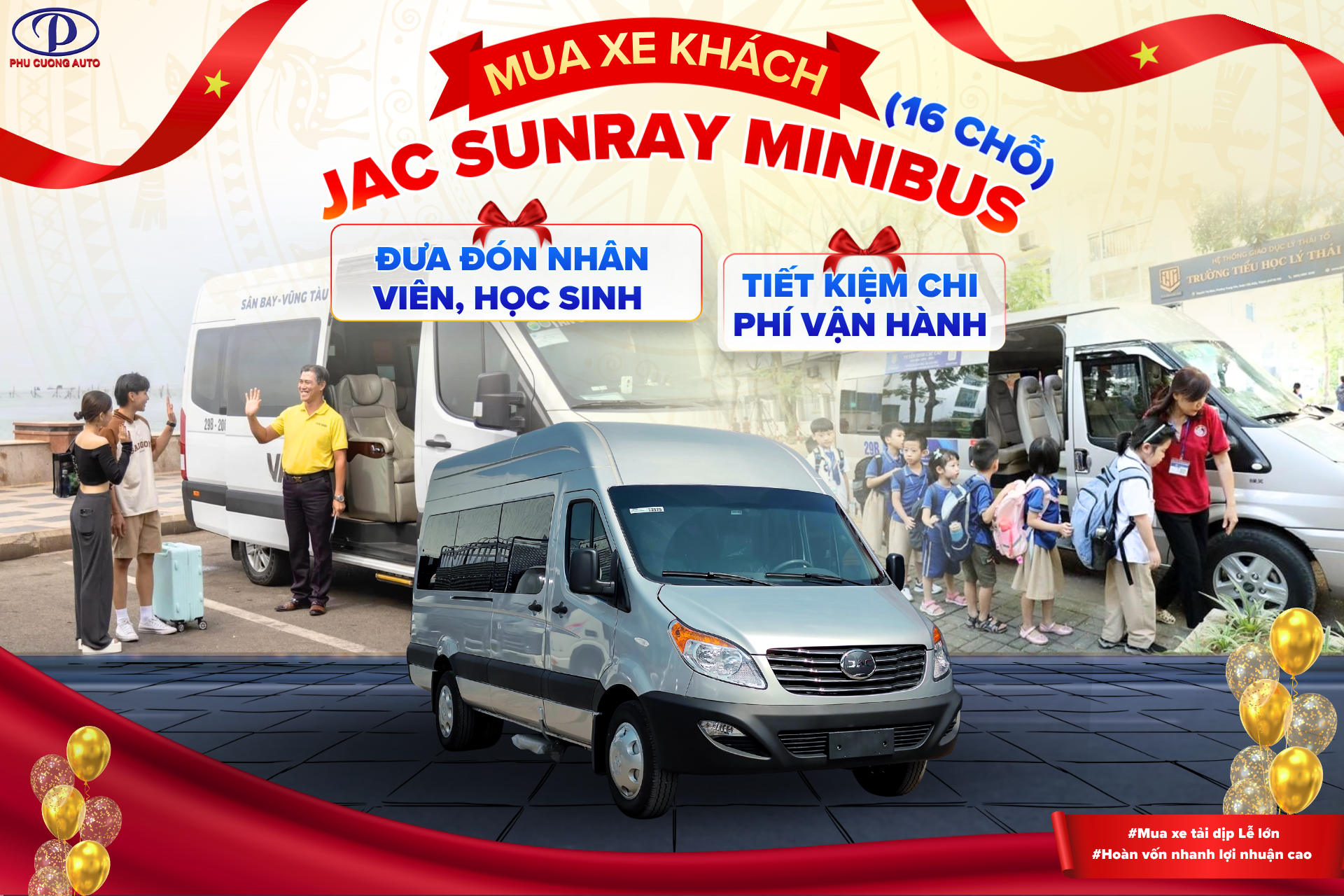 xe đón sân bay jac 16 chỗ 