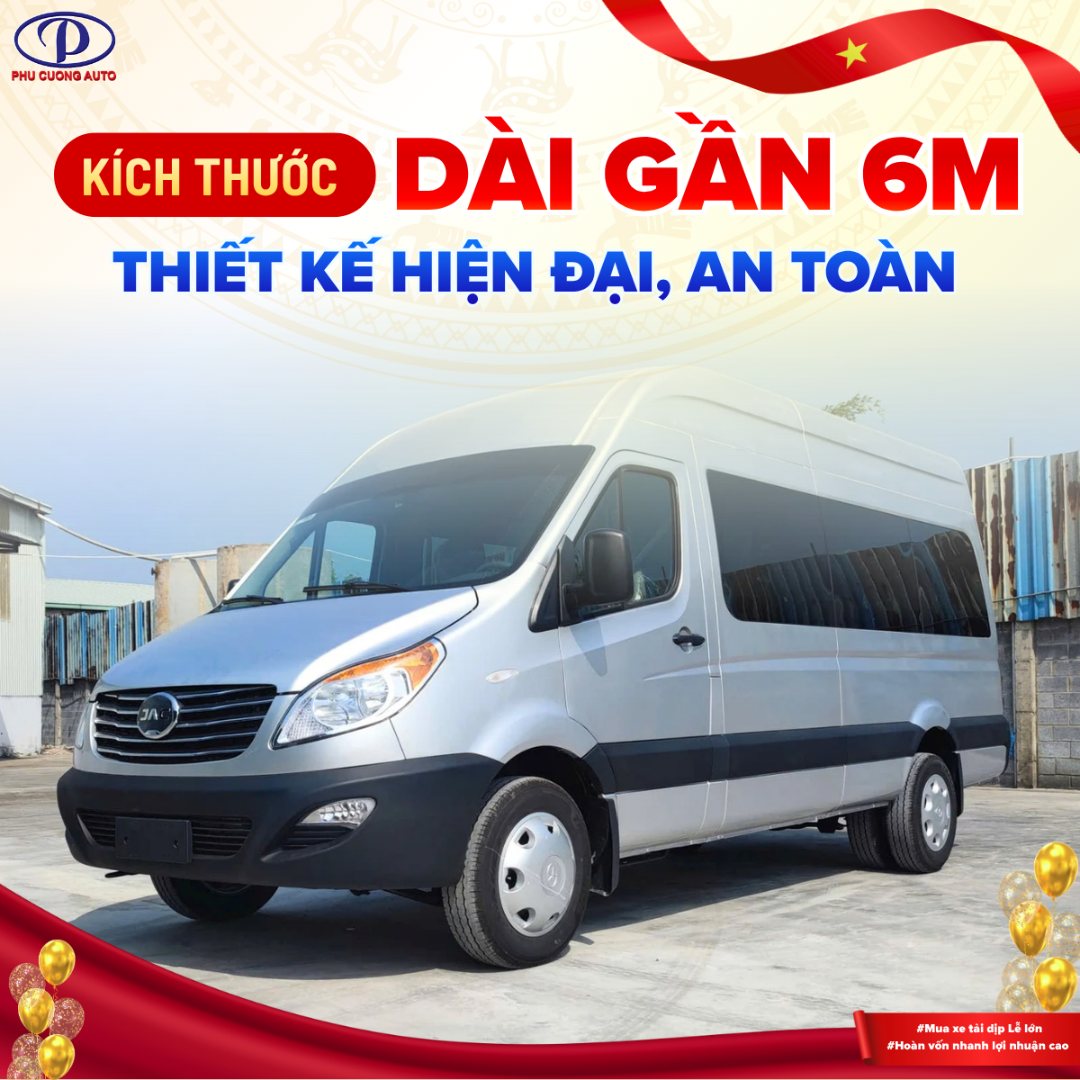 Mặt trước xe JAC Sunray 16 chỗ hiện đại và lịch lãm.