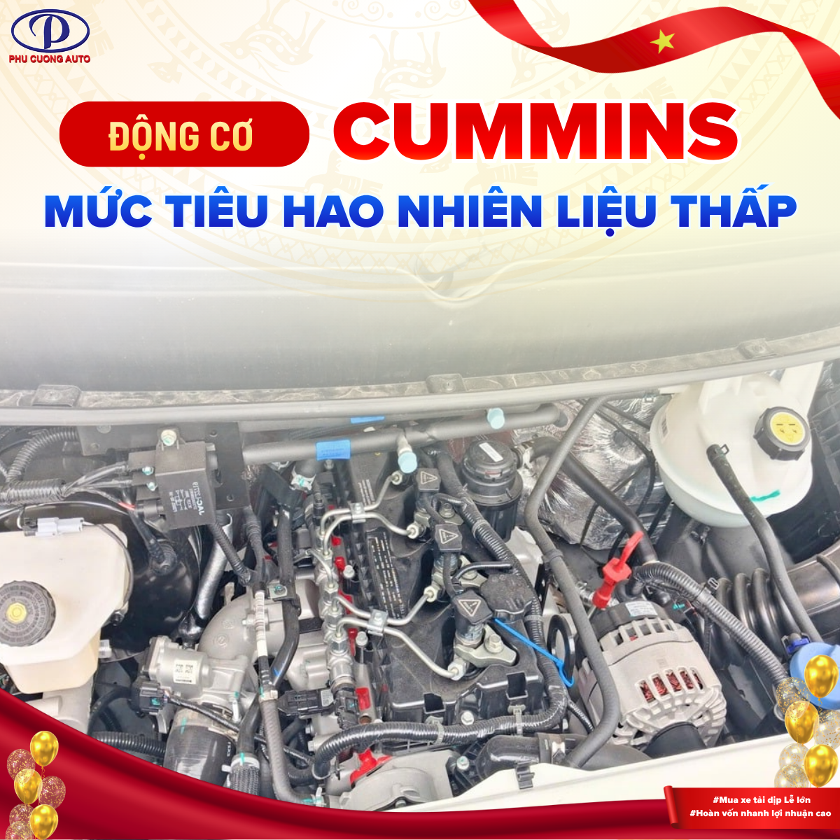 Động cơ xe JAC Sunray 16 chỗ vận hành ổn định và tiết kiệm dầu Diesel.
