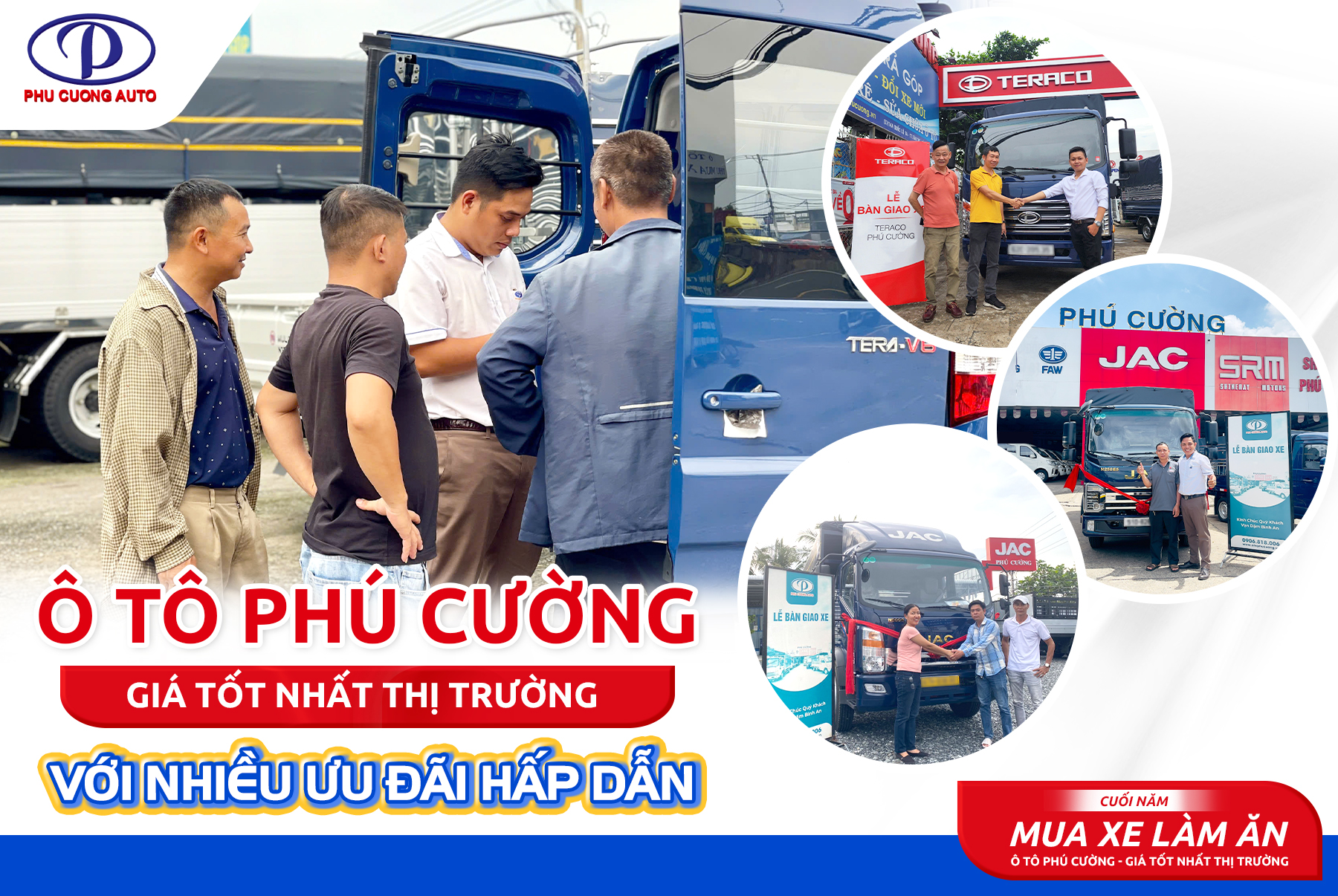 Ô tô Phú Cường sẵn xe giao nhanh, giá tốt nhiều ưu đãi