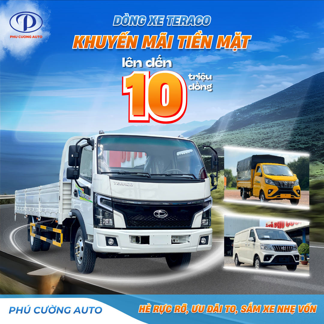 Teraco tại Ô tô Phú Cường đang có giá tốt Ưu đãi lớn mua xe Teraco tại Phú Cường