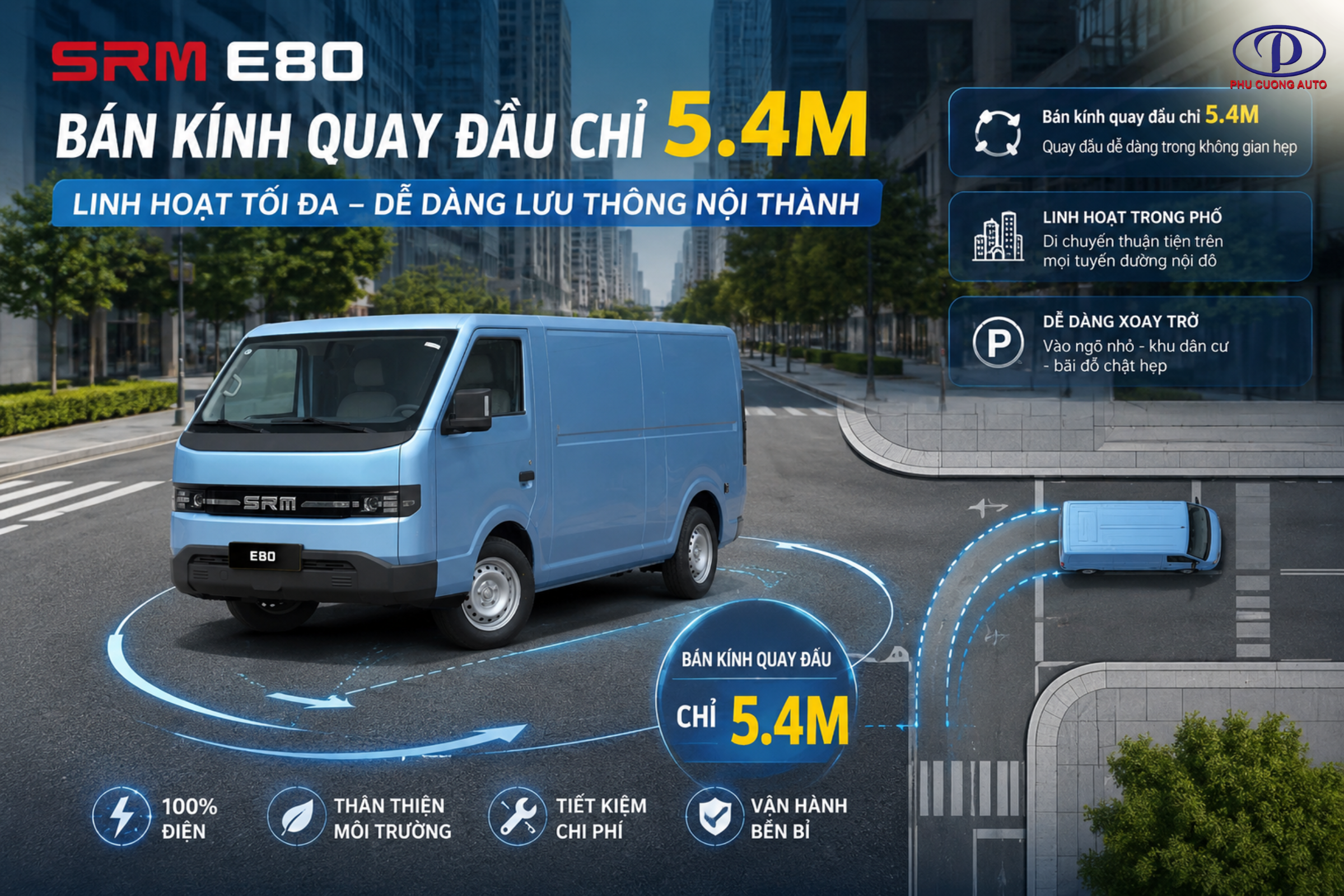 xe van điện srm e80