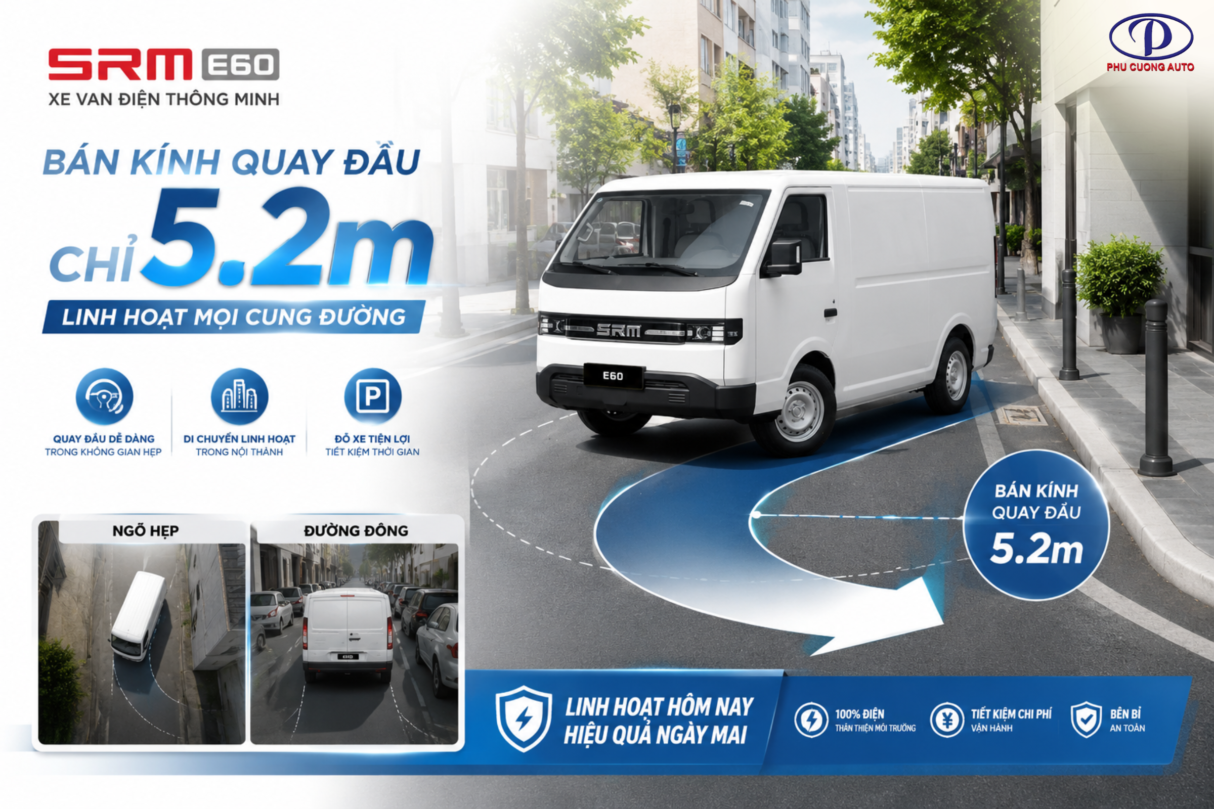 xe van điện srm e60