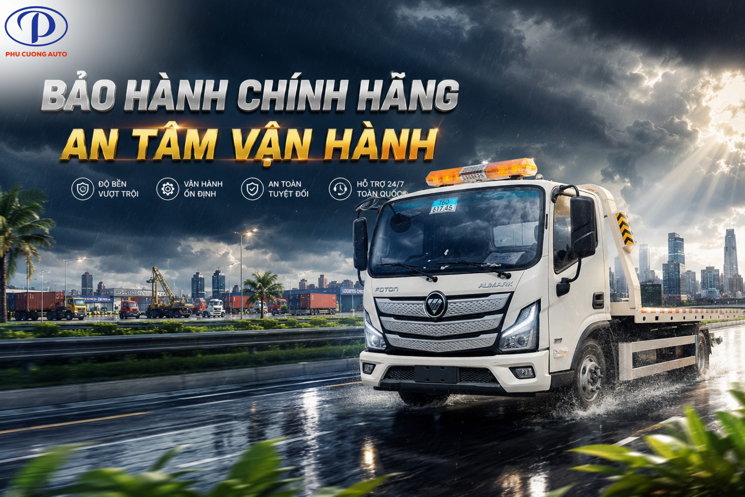 bảo hành xe cứu hộ foton 2 chức năng 2.45 tấn nhâp khẩu