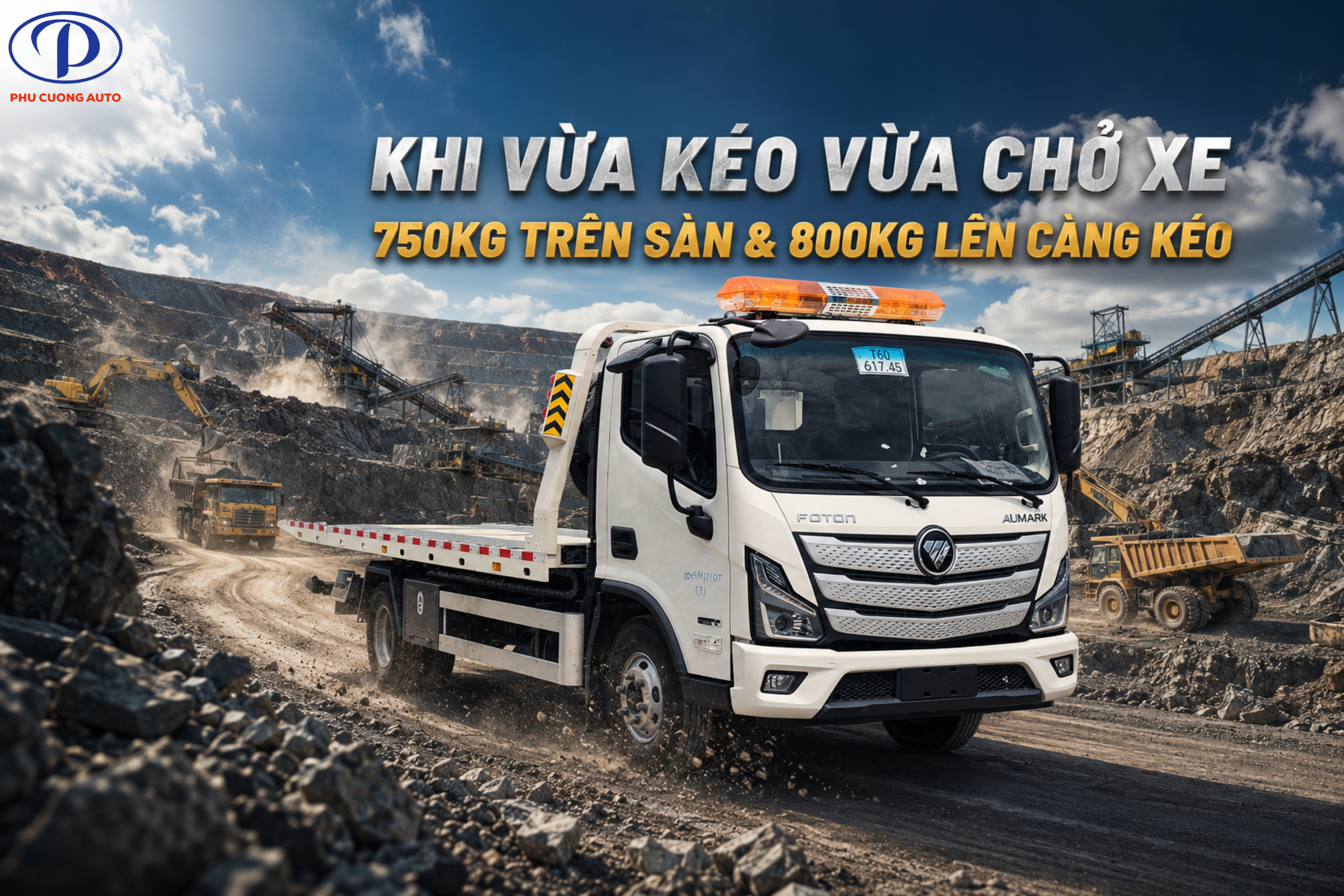 tải trọng cho phép khi vận hành xe cứu hộ foton aumark 2.45 tấn