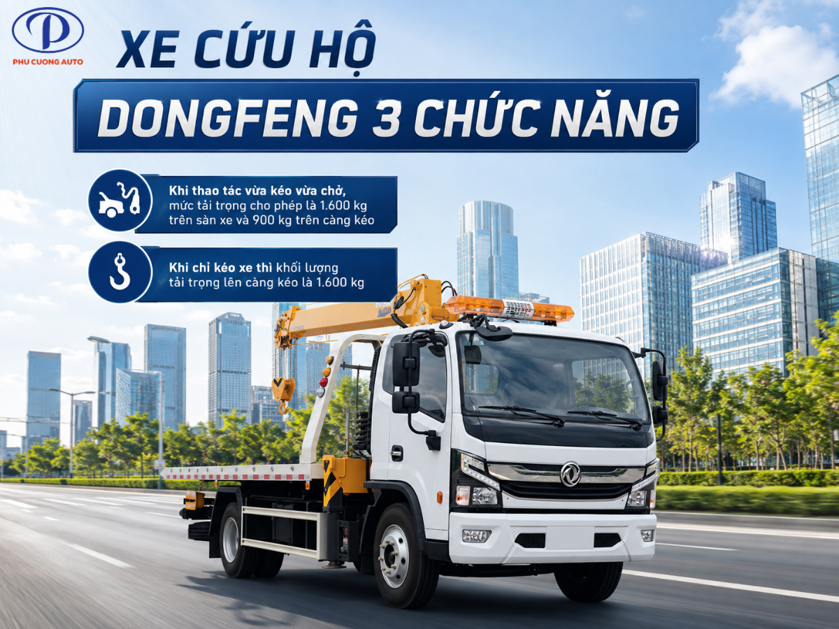 tải trọng theo từng thao tác vận hành của xe cứu hộ