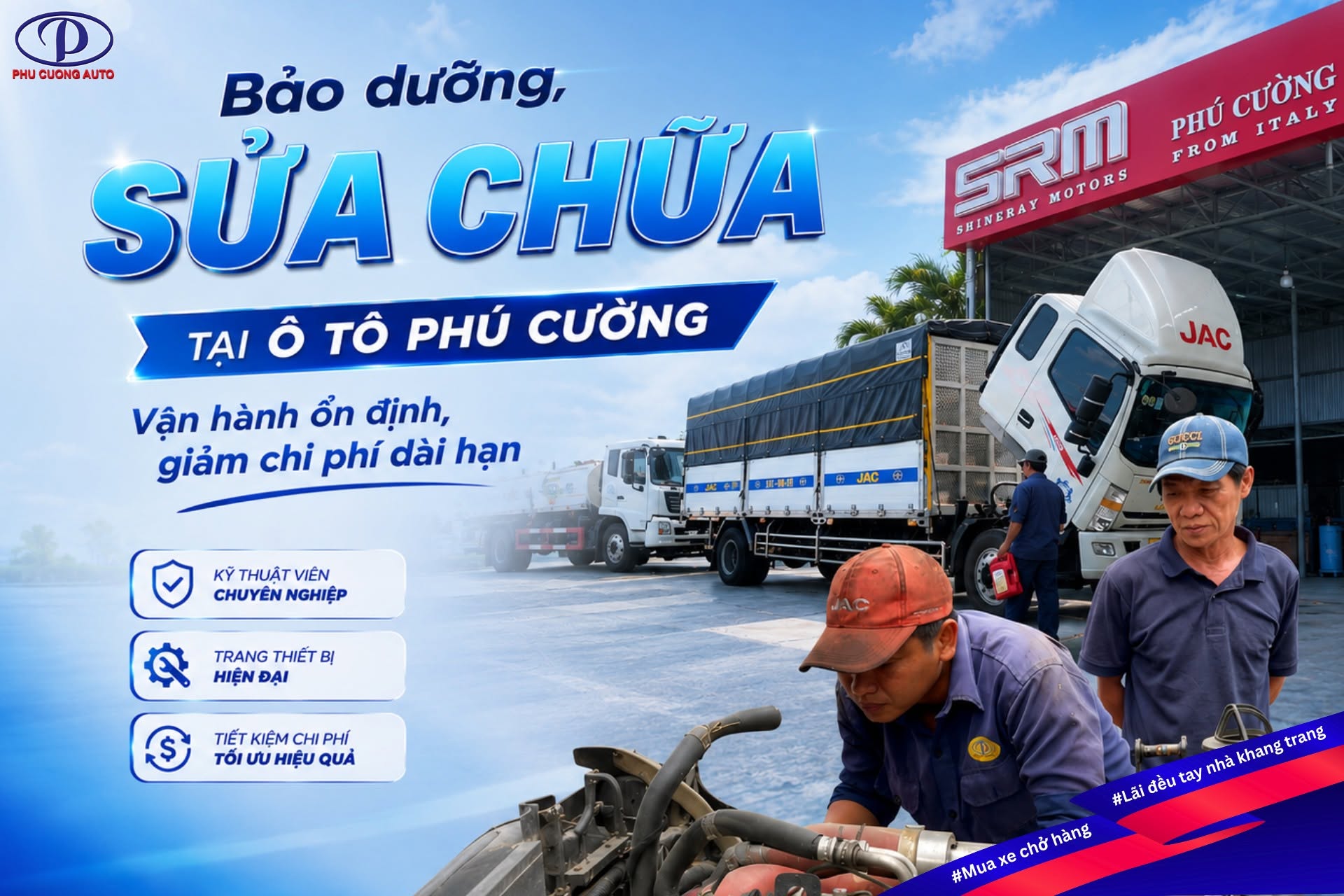 bảo dưỡng sửa chữa xe tại ô tô phú cường