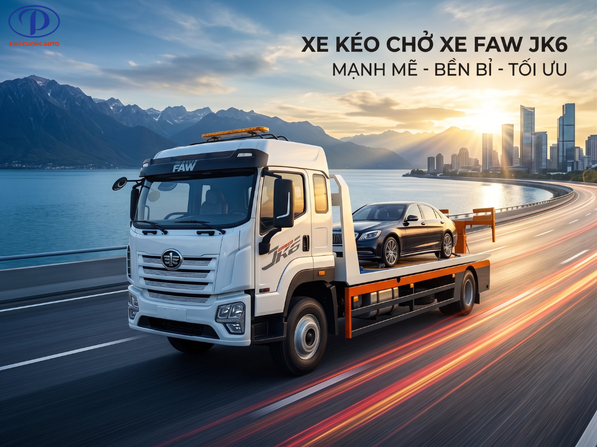 xe cứu hộ faw jk6 5.15 tấn kéo chở xe