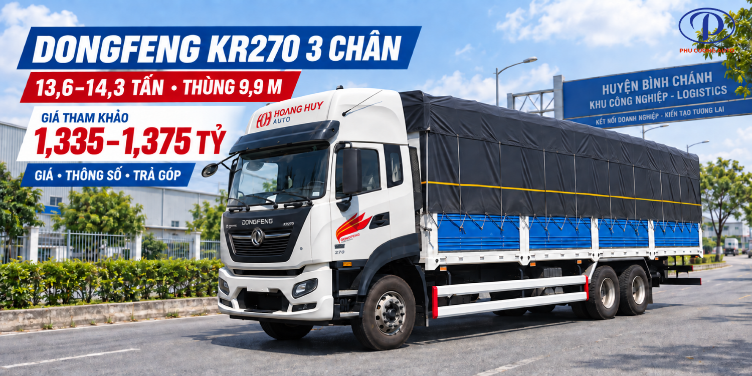 xe tải Dongfeng KR270 3 chân tại Bình Chánh