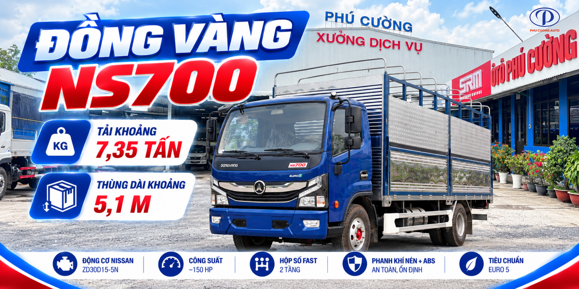 Đồng Vàng NS700 tải 7.35 tấn