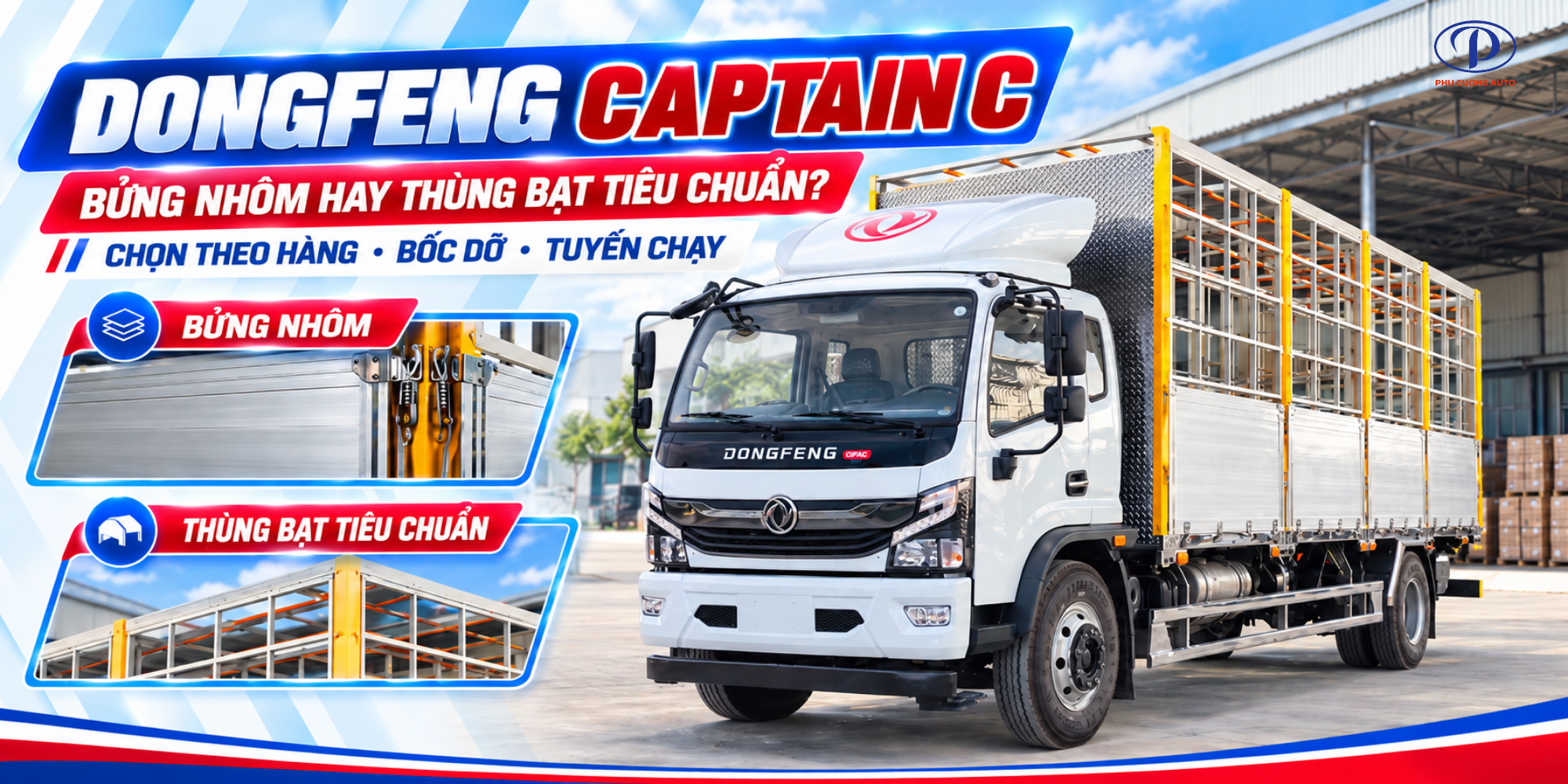 Dongfeng Captain C thùng nhôm hay thùng sắt