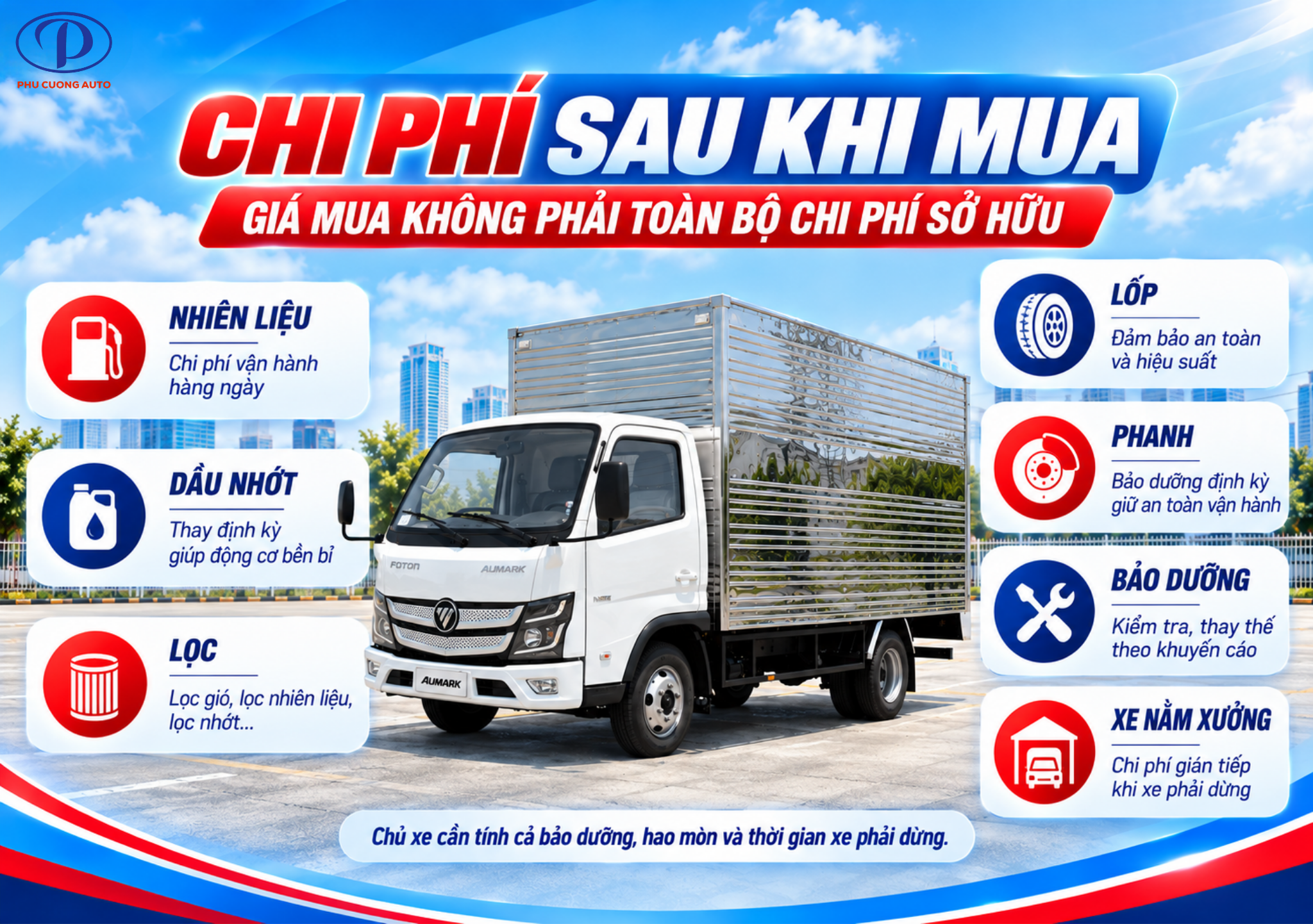 chi phí vận hành Foton X25L