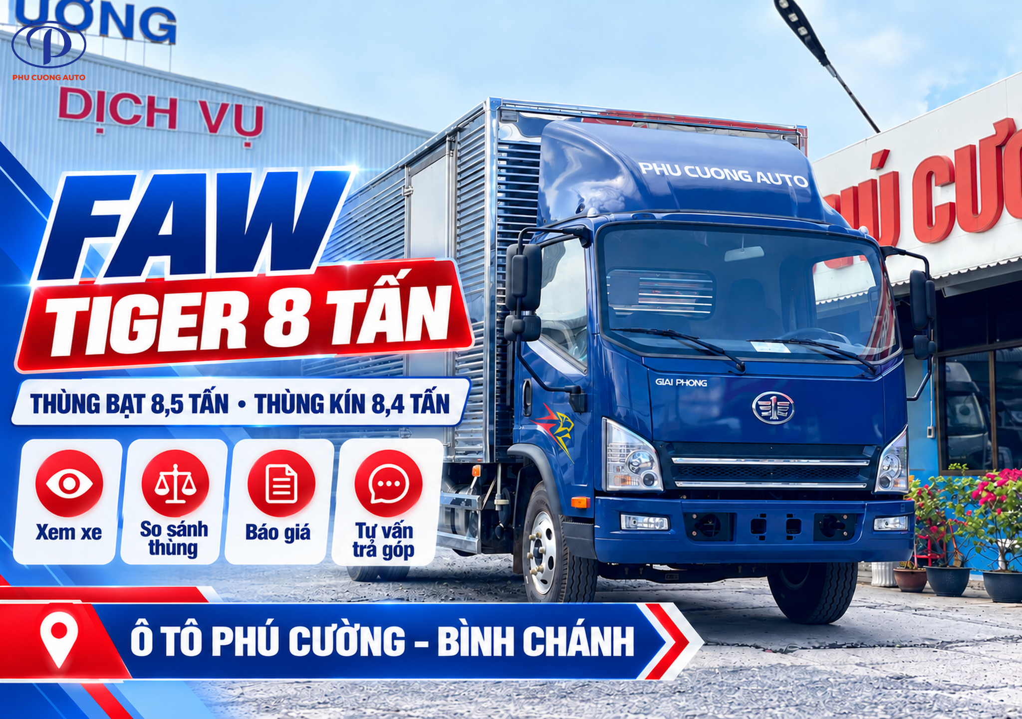 mua FAW Tiger 8 tấn tại Ô Tô Phú Cường Bình Chánh