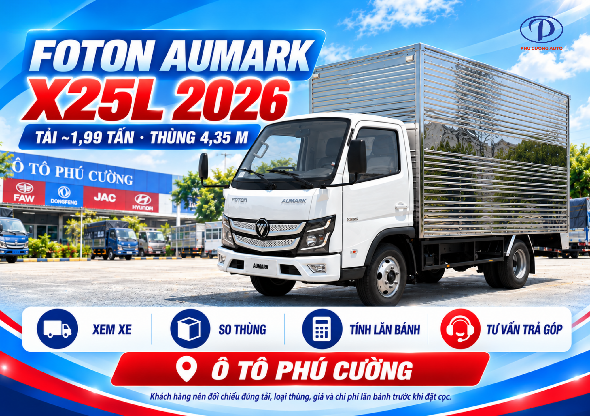 mua Foton X25L tại Ô Tô Phú Cường.