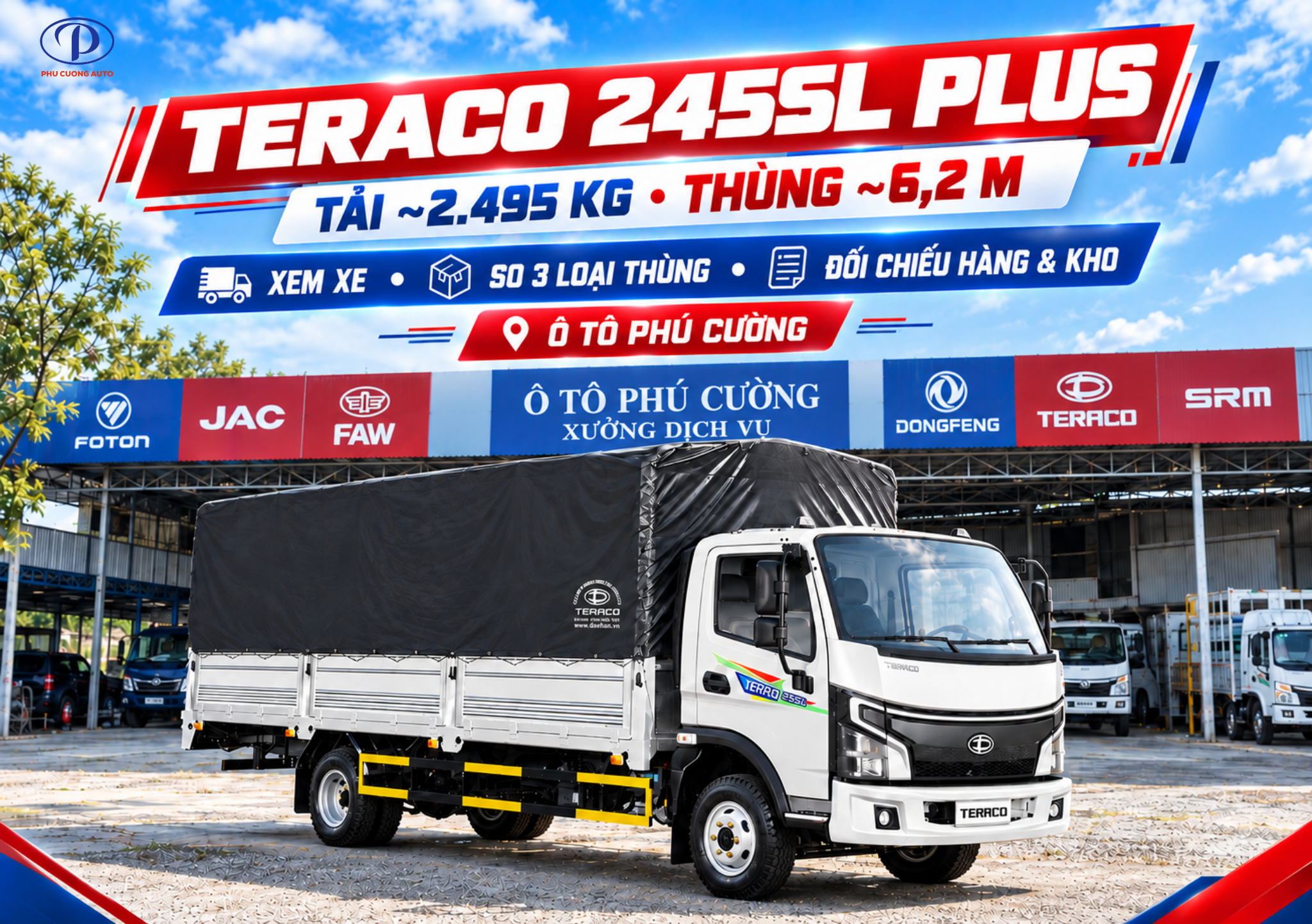 mua Teraco 245SL tại Ô Tô Phú Cường Bình Chánh