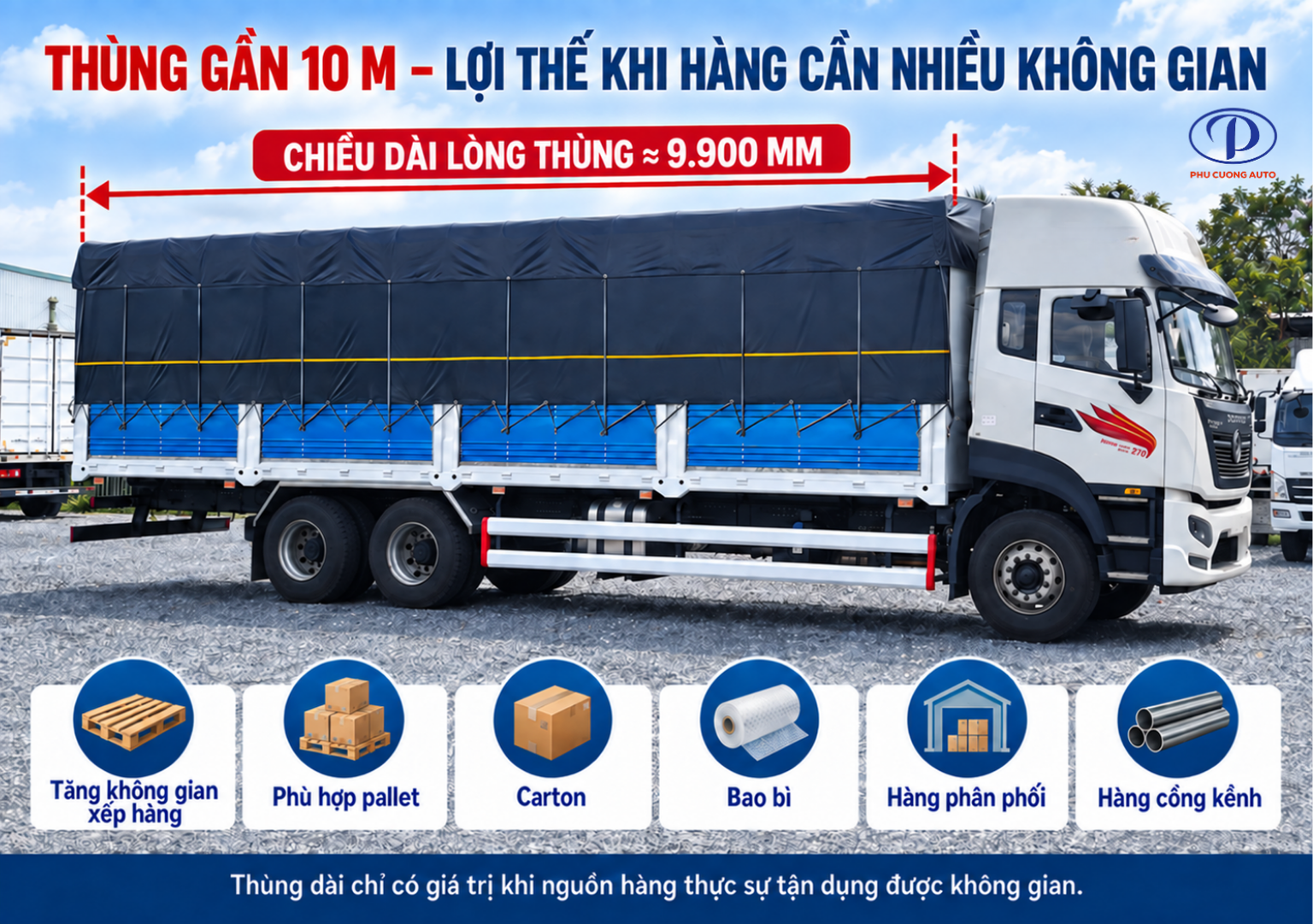 thùng Dongfeng KR270 dài 9.9m