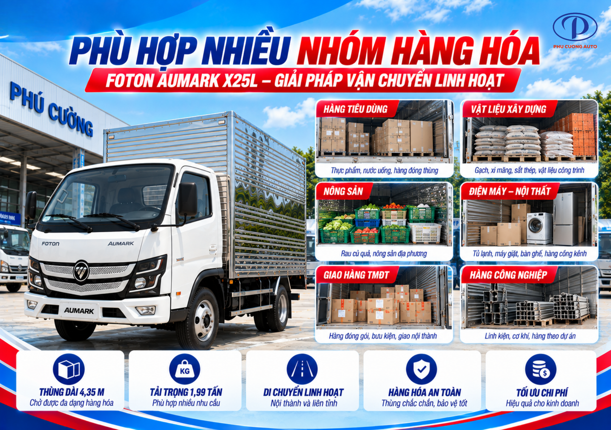 Foton X25L chở hàng gì