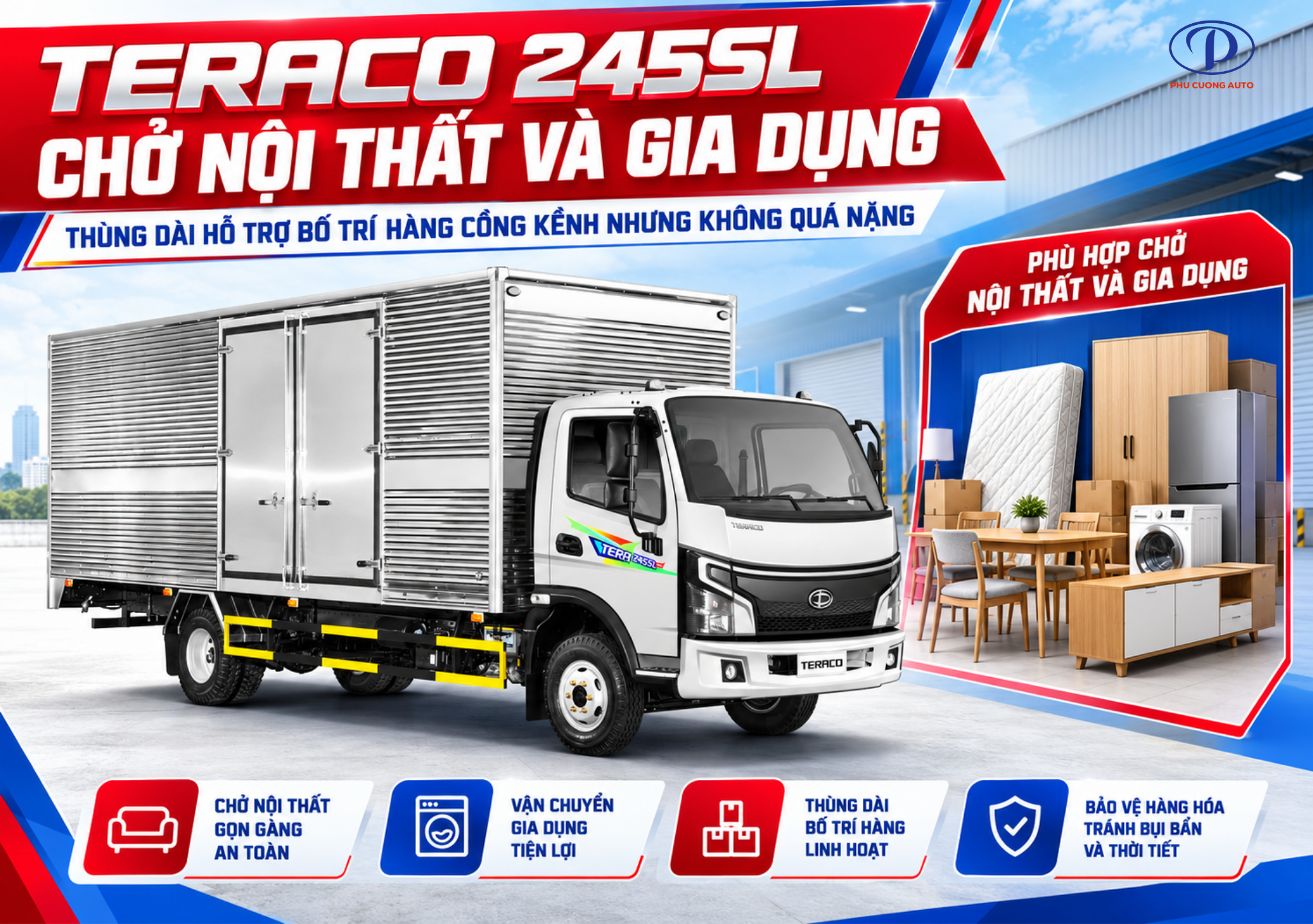 Teraco 245SL chở nội thất