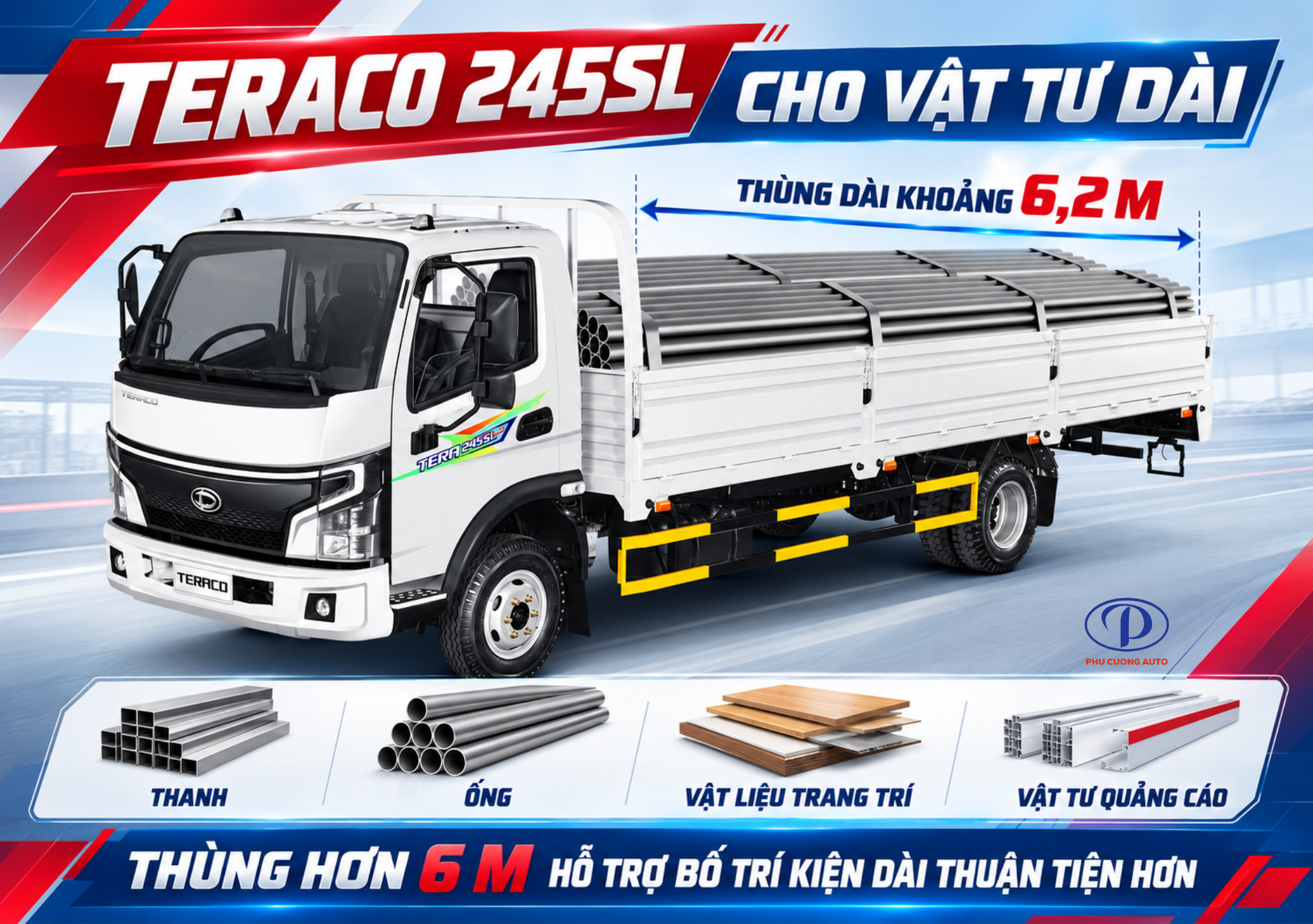 Teraco 245SL chở hàng dài
