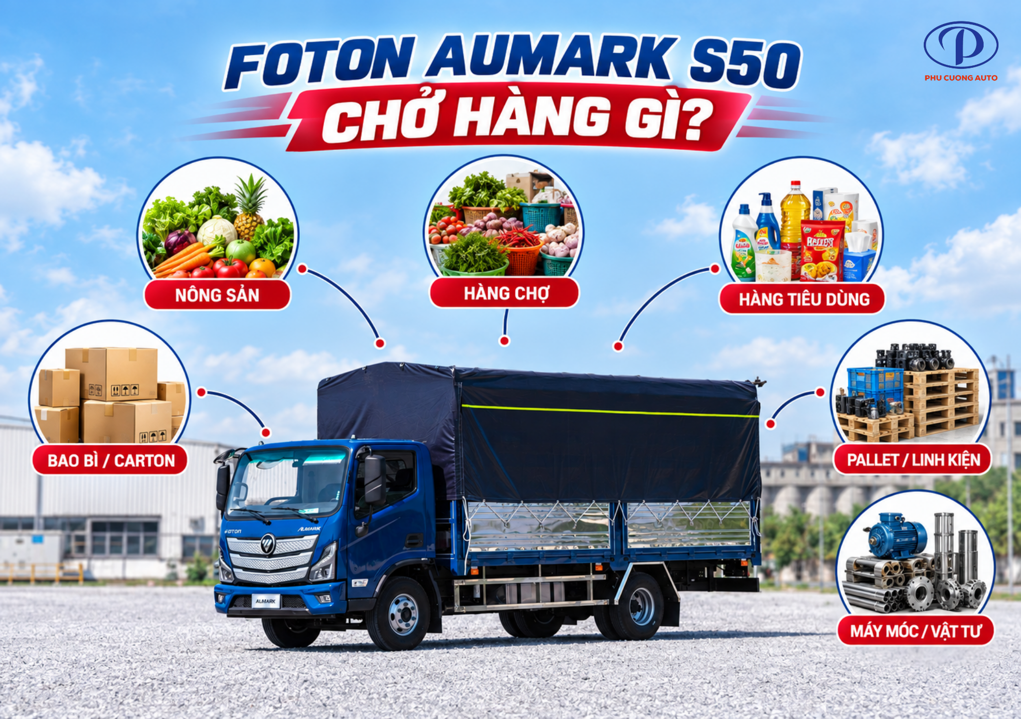 Foton Aumark S50 chở hàng gì