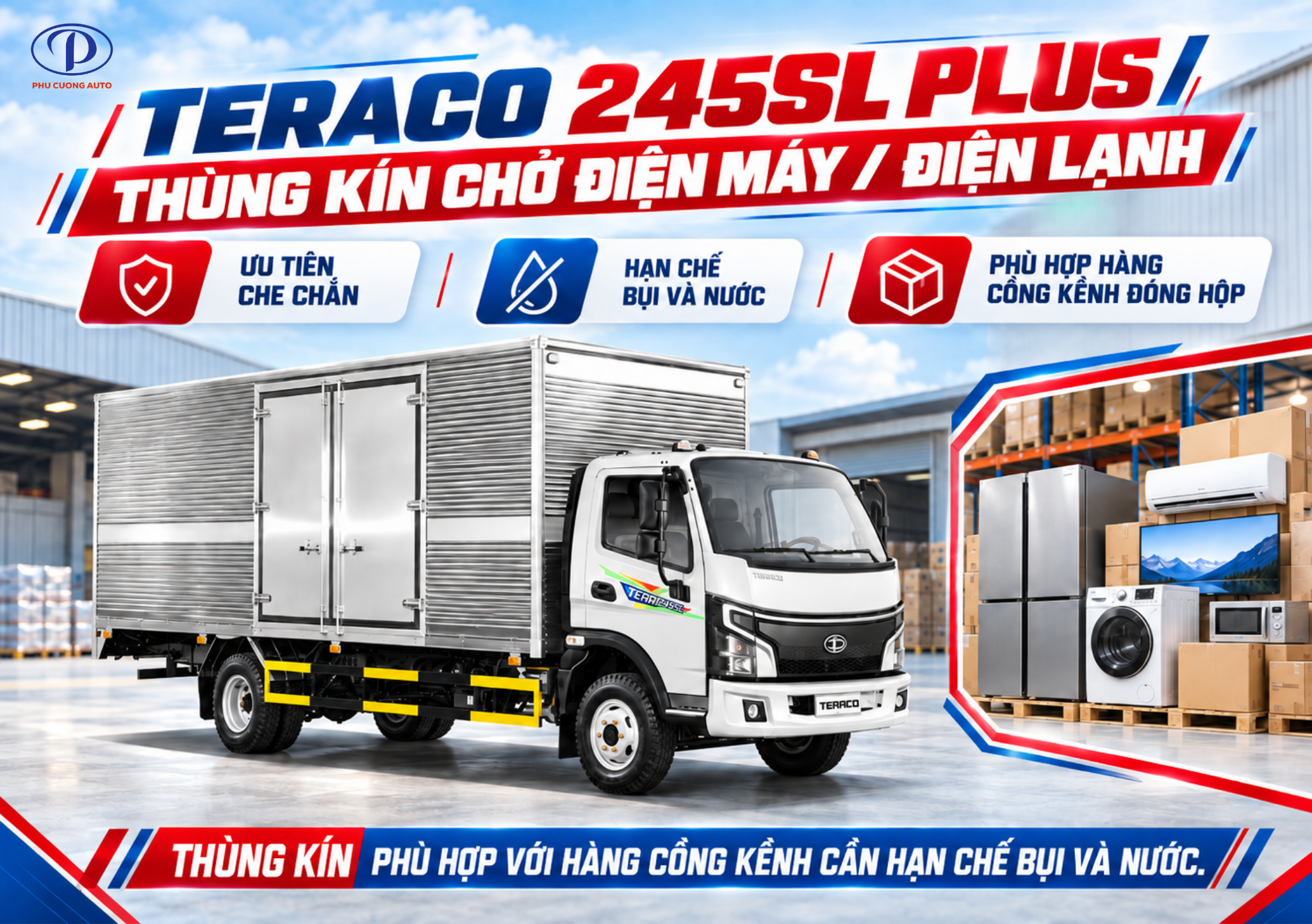 Teraco 245SL chở điện máy