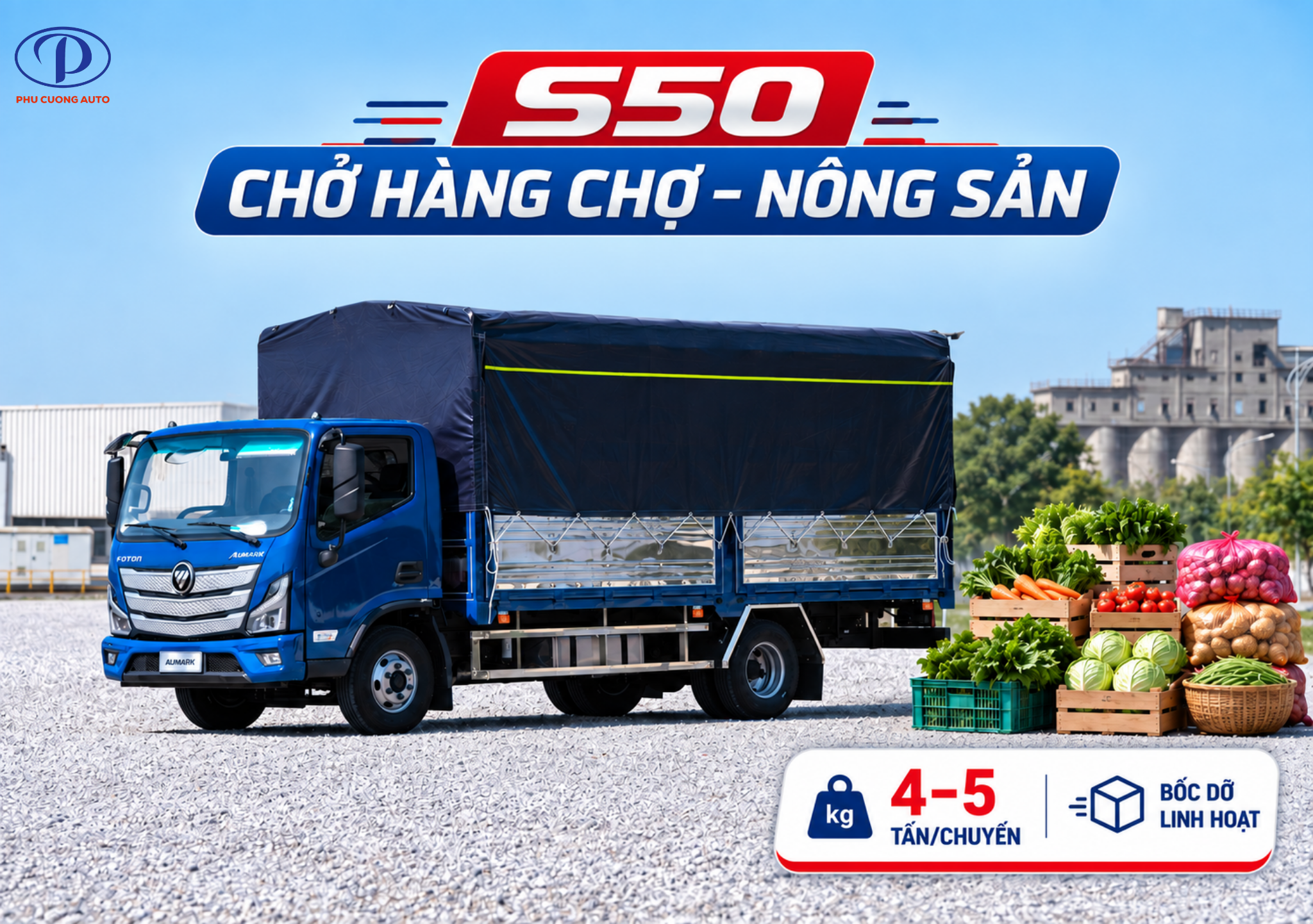 Foton Aumark S50 chở nông sản
