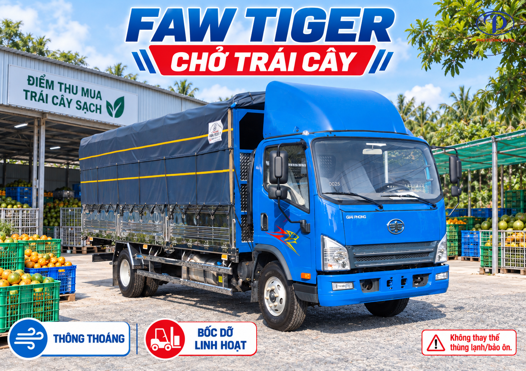 FAW Tiger xe chở trái cây
