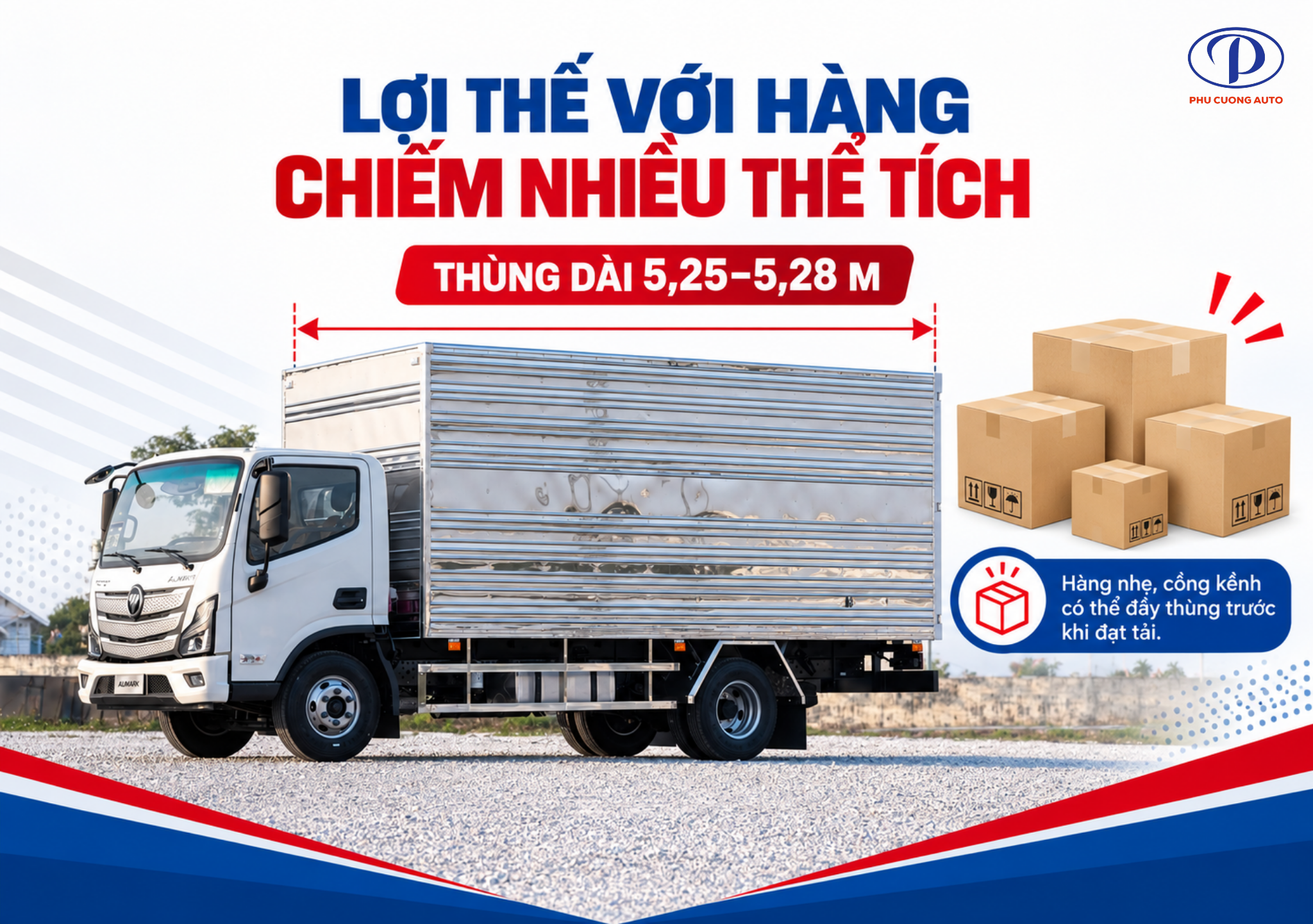 Foton Aumark S50 chở carton
