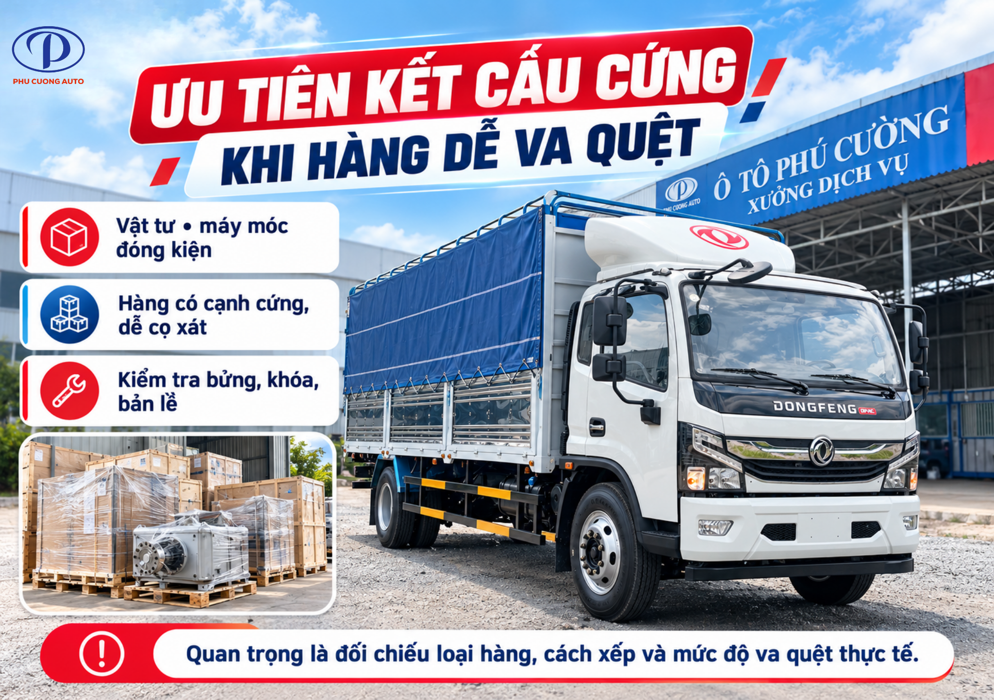 Captain C thùng sắt chở máy móc vật tư