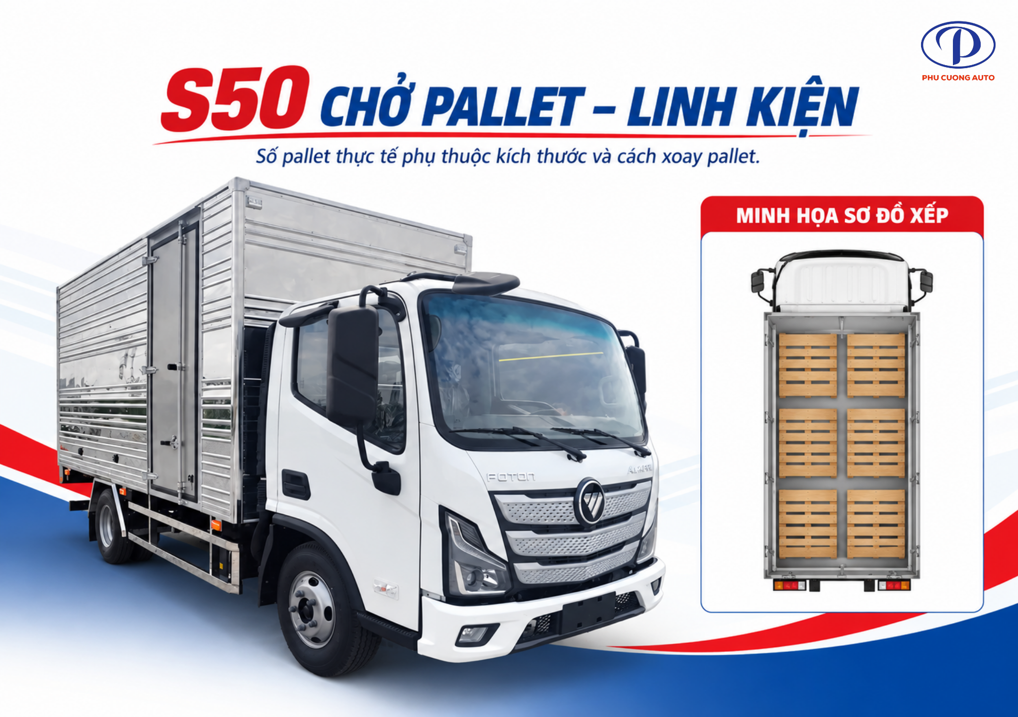 Foton Aumark S50 chở pallet