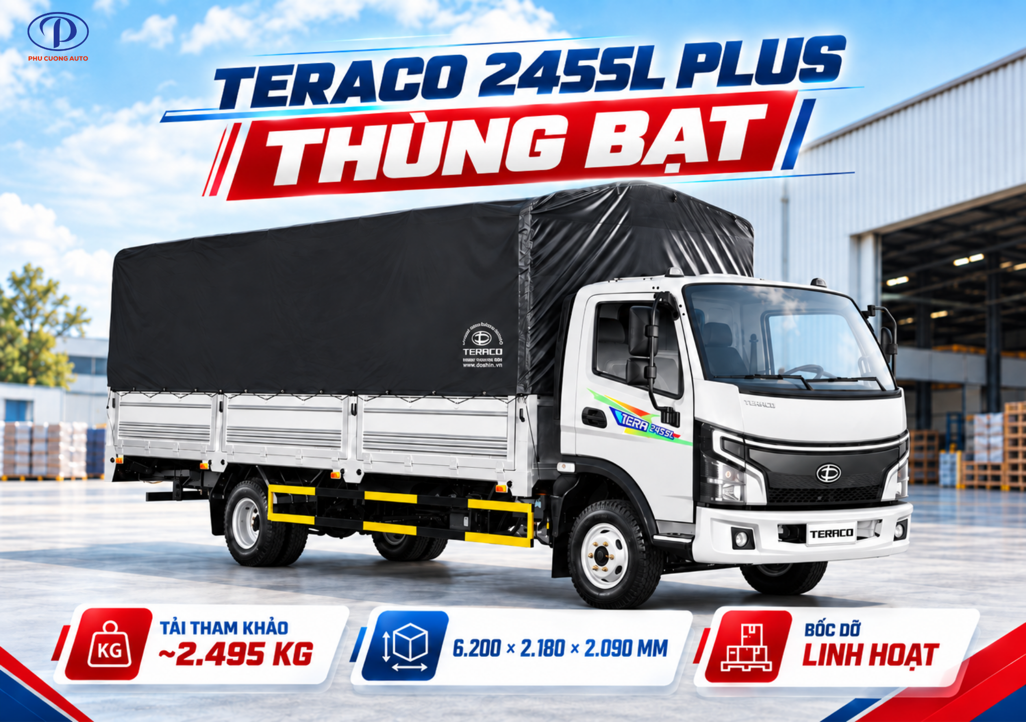 Teraco 245SL thùng bạt