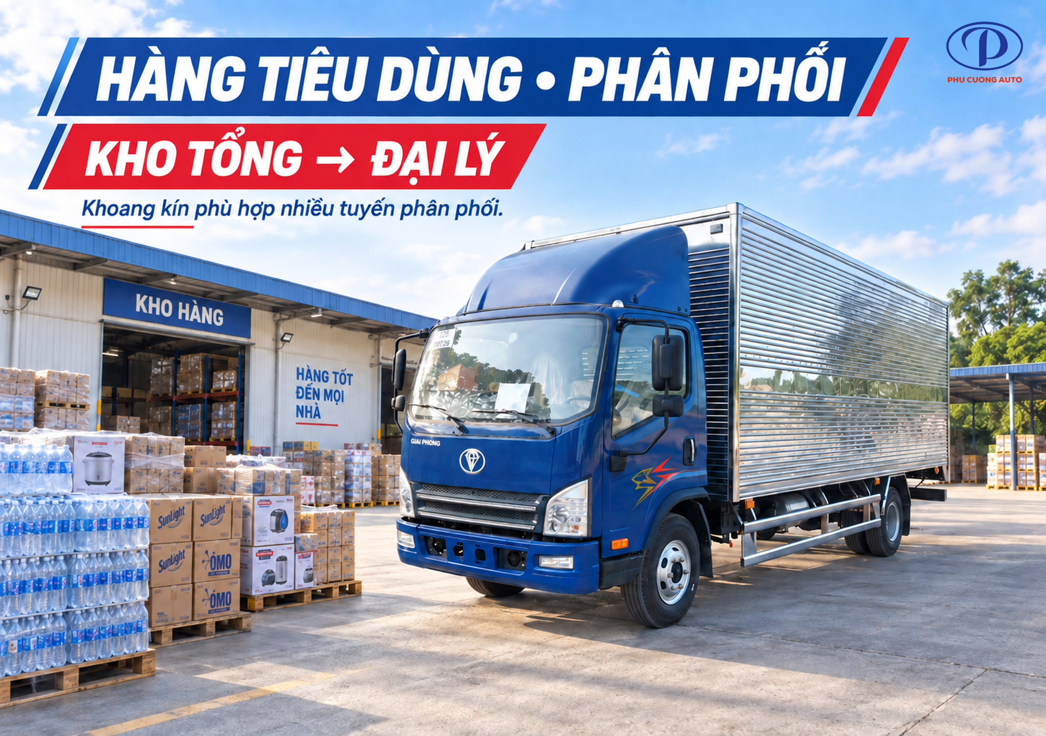 FAW Tiger chở hàng tiêu dùng