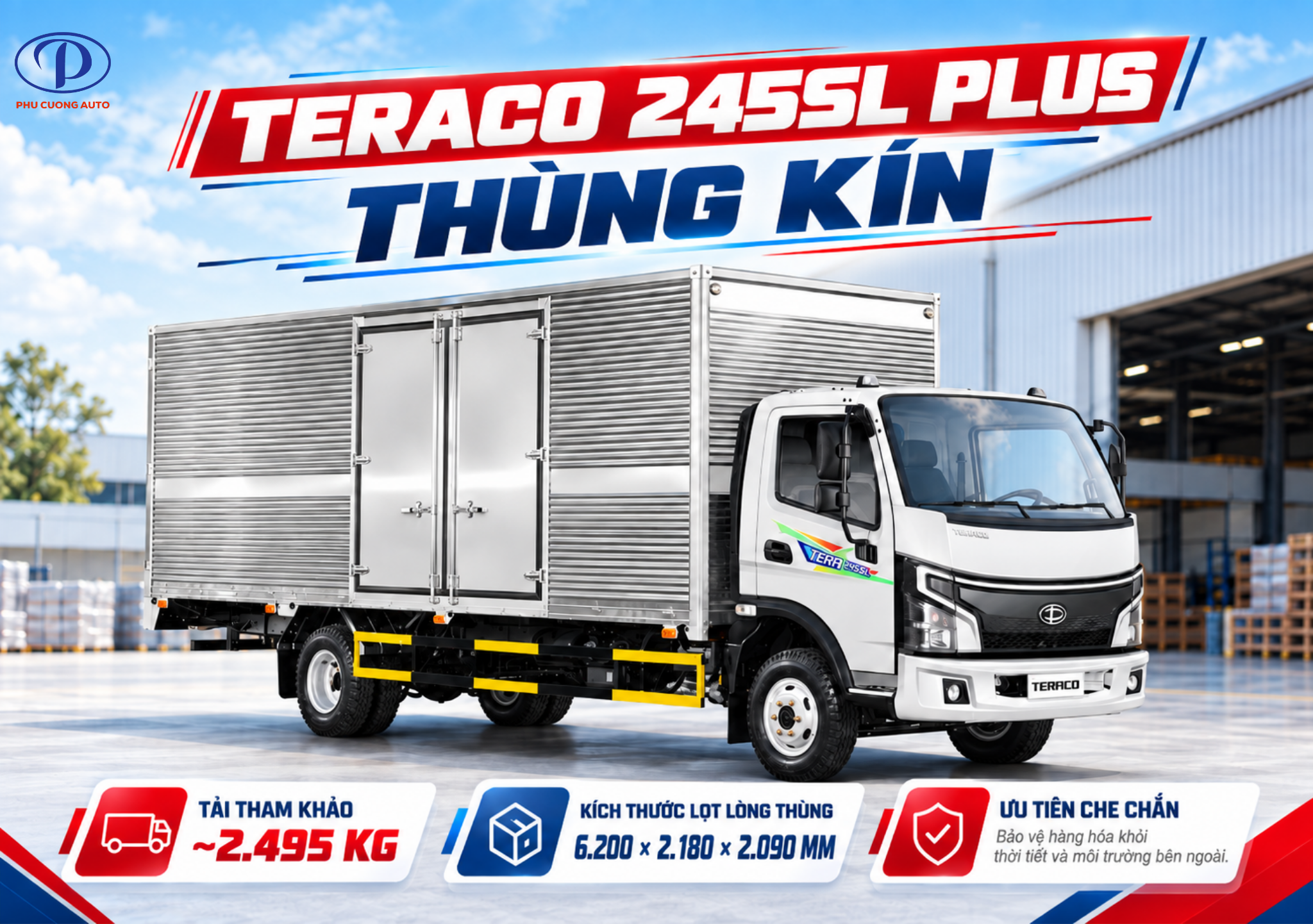 Teraco 245SL thùng kín