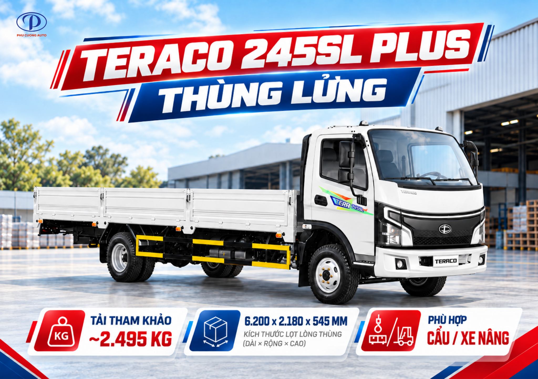 Teraco 245SL thùng lửng