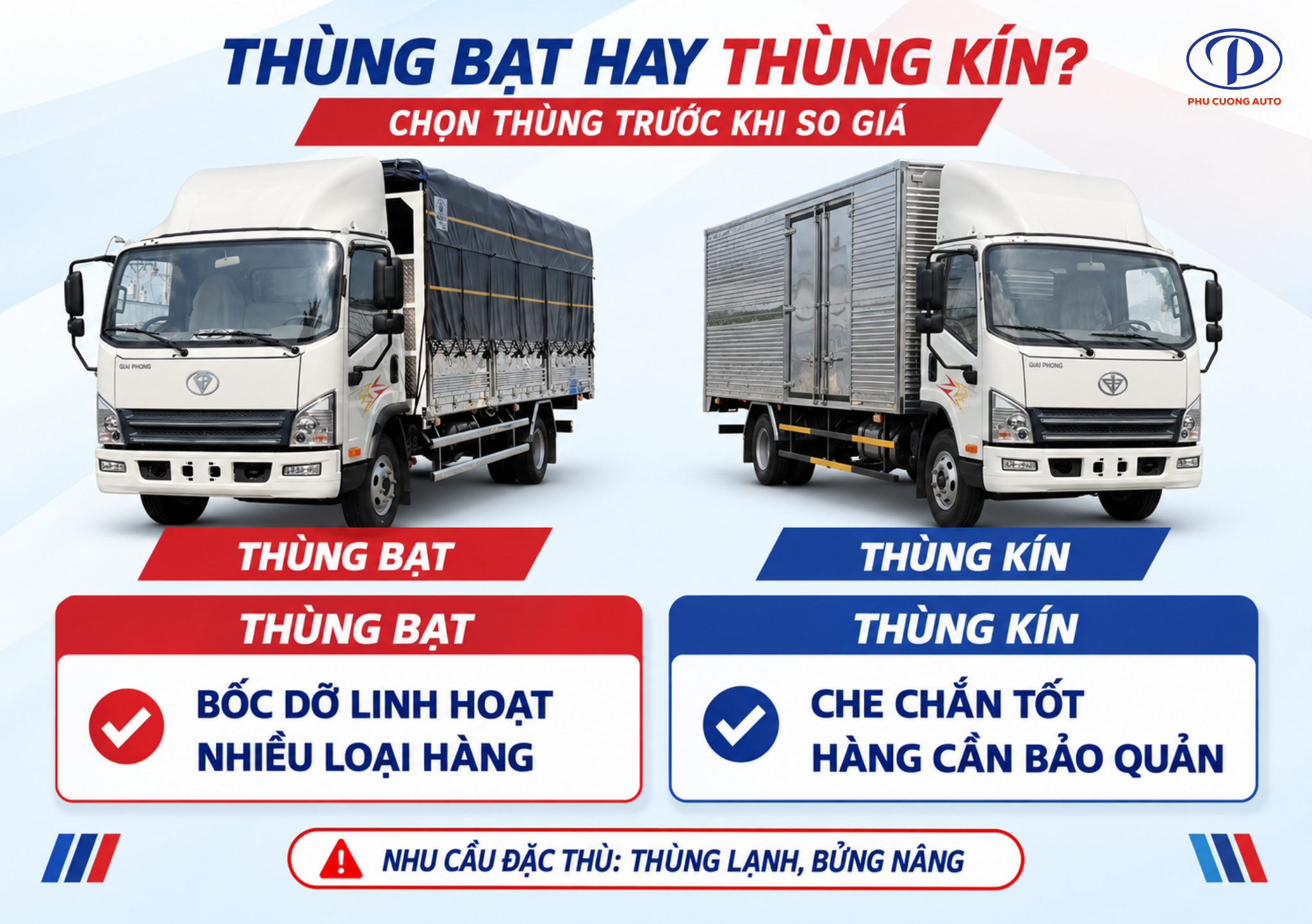 Chọn tải hay chọn thể tích thùng