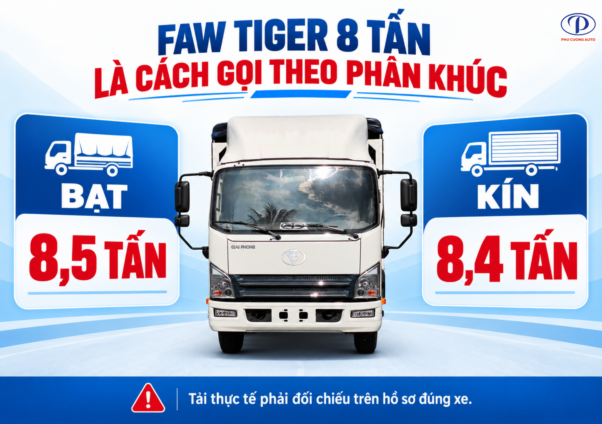 tải trọng FAW Tiger 8 tấn