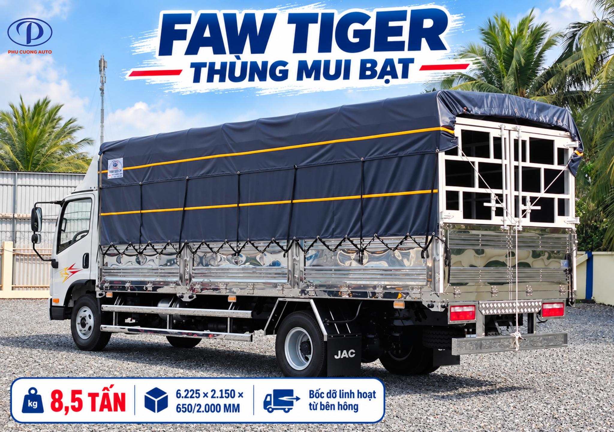 FAW Tiger thùng mui bạt 8.5 tấn