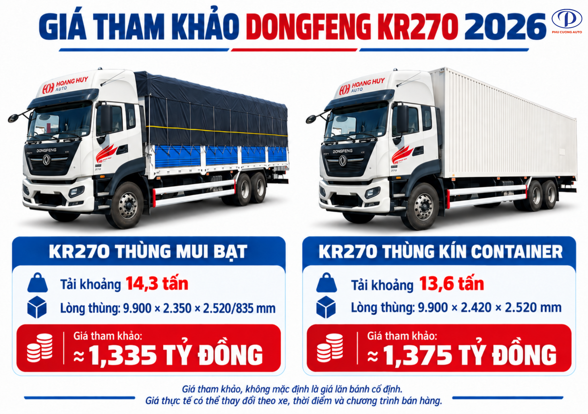 giá Dongfeng KR270 2026