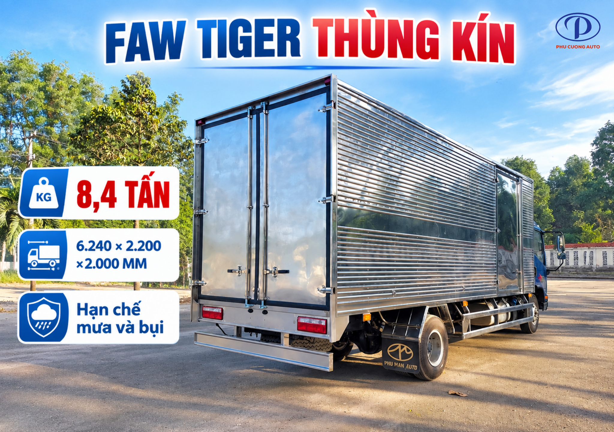 FAW Tiger thùng kín 8.4 tấn