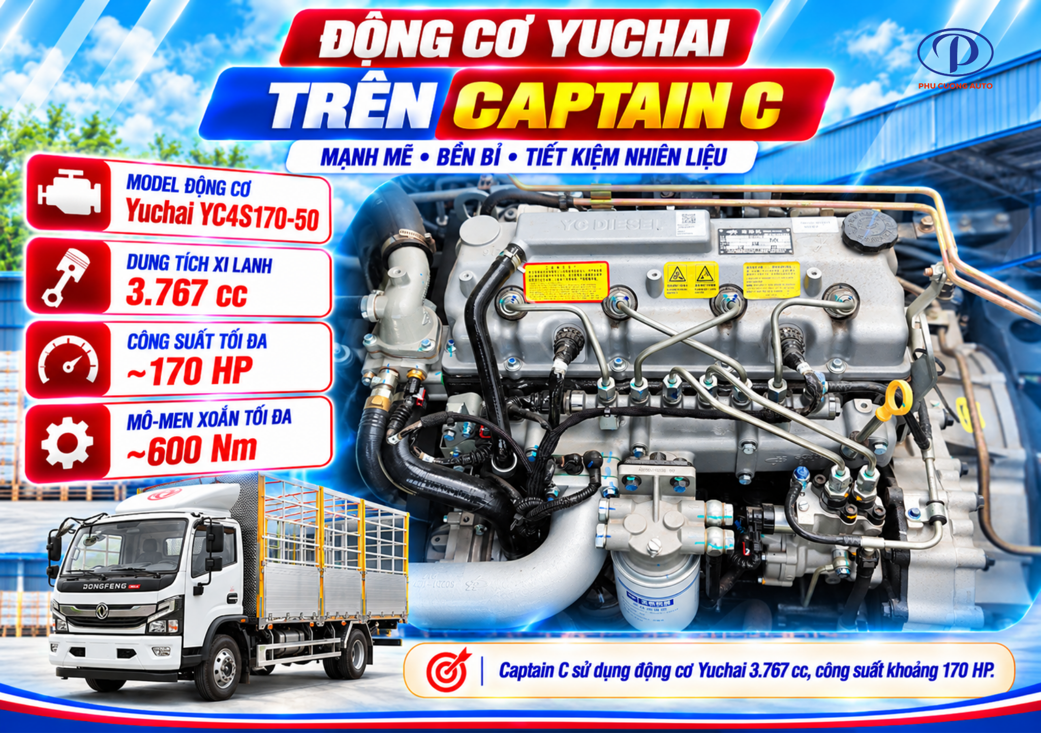 động cơ Yuchai Dongfeng Captain C