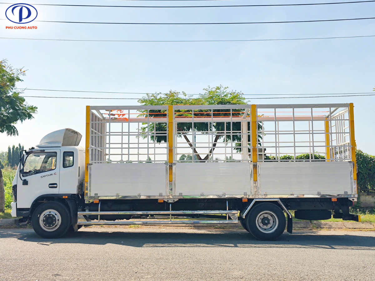 khung gầm xe dongfeng captain c thùng bửng nhôm