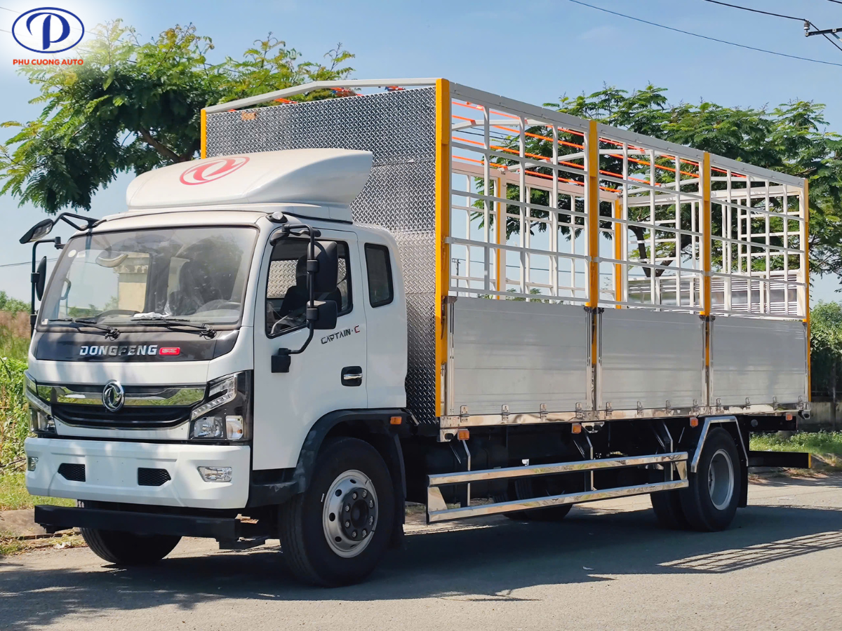 ngoại thất xe dongfeng captain c thùng bạt bửng nhôm