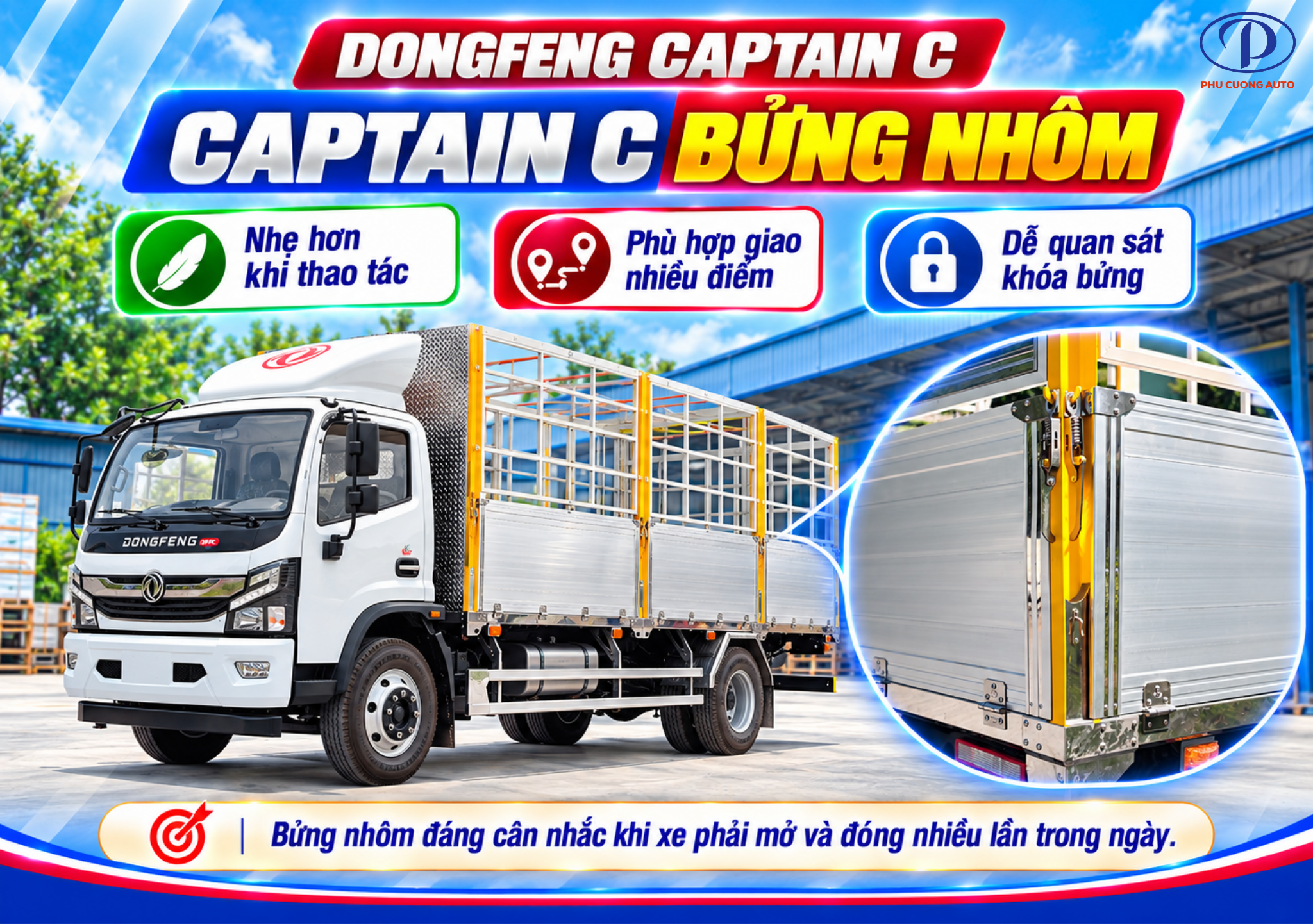 bửng nhôm Dongfeng Captain C