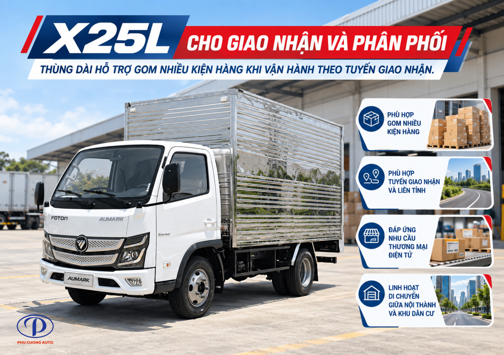 Foton X25L giao hàng thương mại điện tử