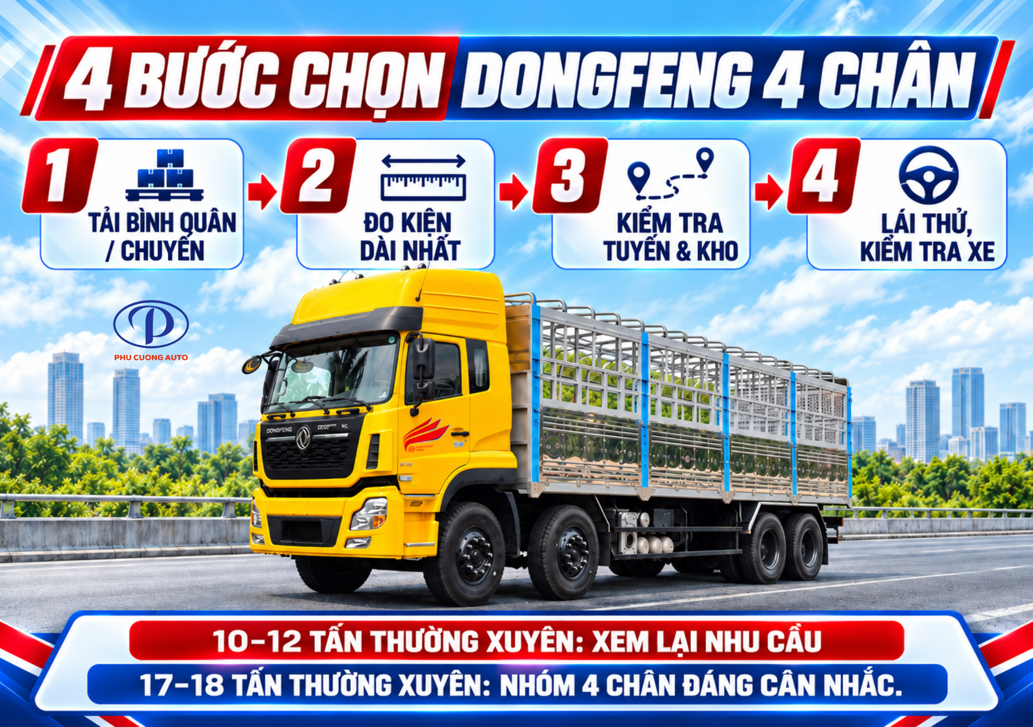 cách chọn Dongfeng 18 tấn