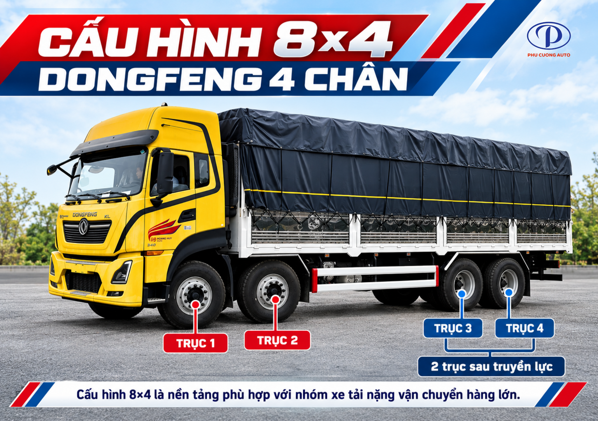 Dongfeng 4 chân cấu hình 8x4