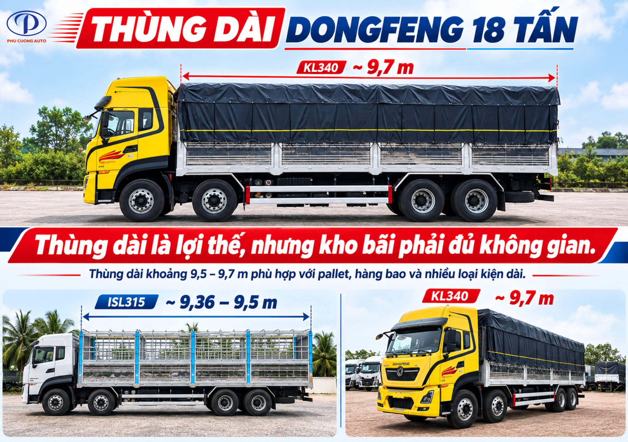 Dongfeng 18 tấn thùng dài 9.7m