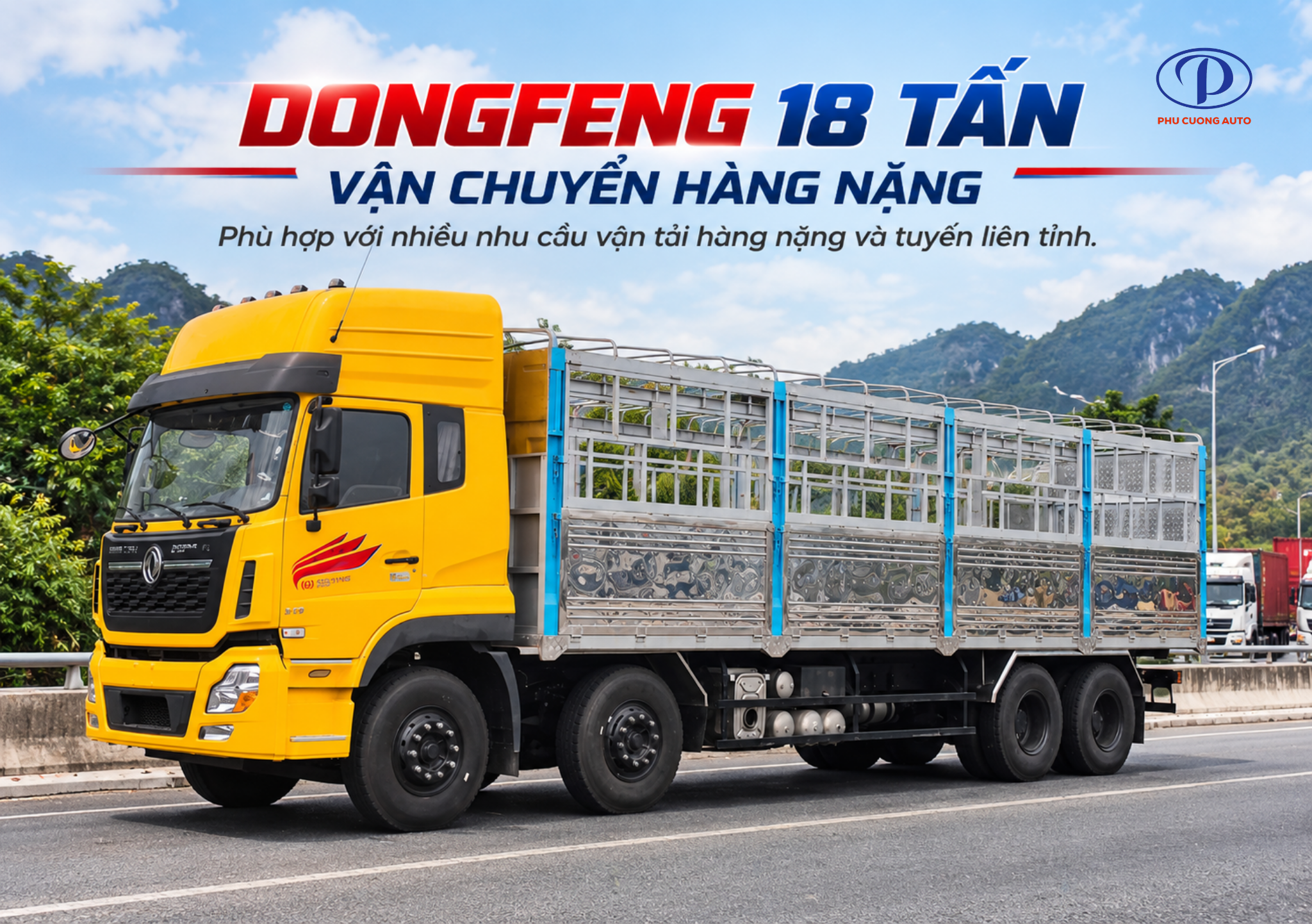 Dongfeng 18 tấn thùng dài vận chuyển hàng nặng
