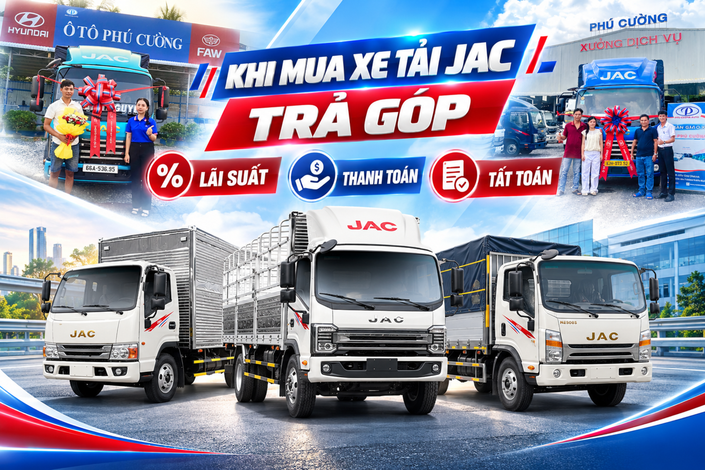 lãi suất và khoản vay khi mua xe tải trả góp 
